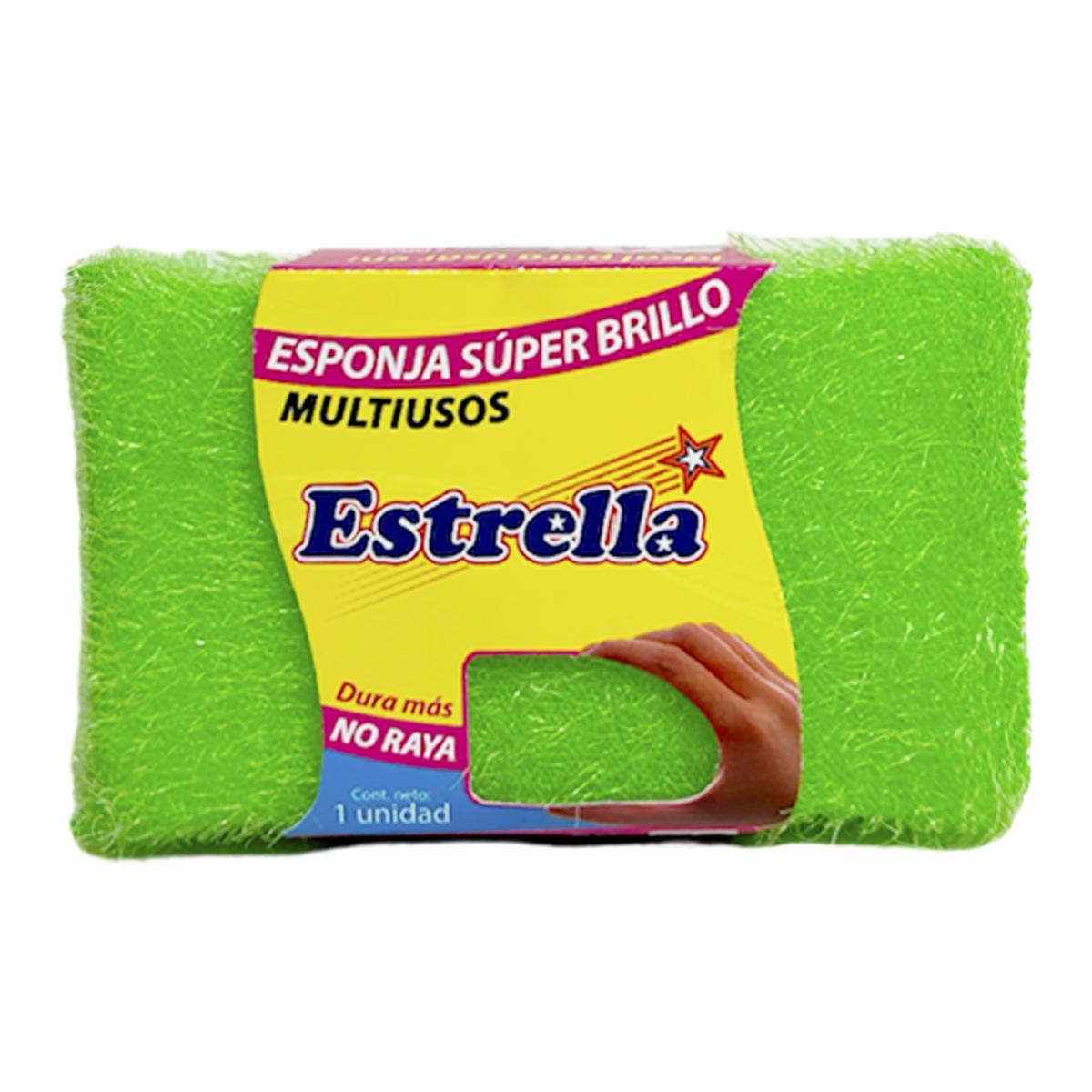 Esponja Multiusos Súper Brillo No Raya ESTRELLA Unidad