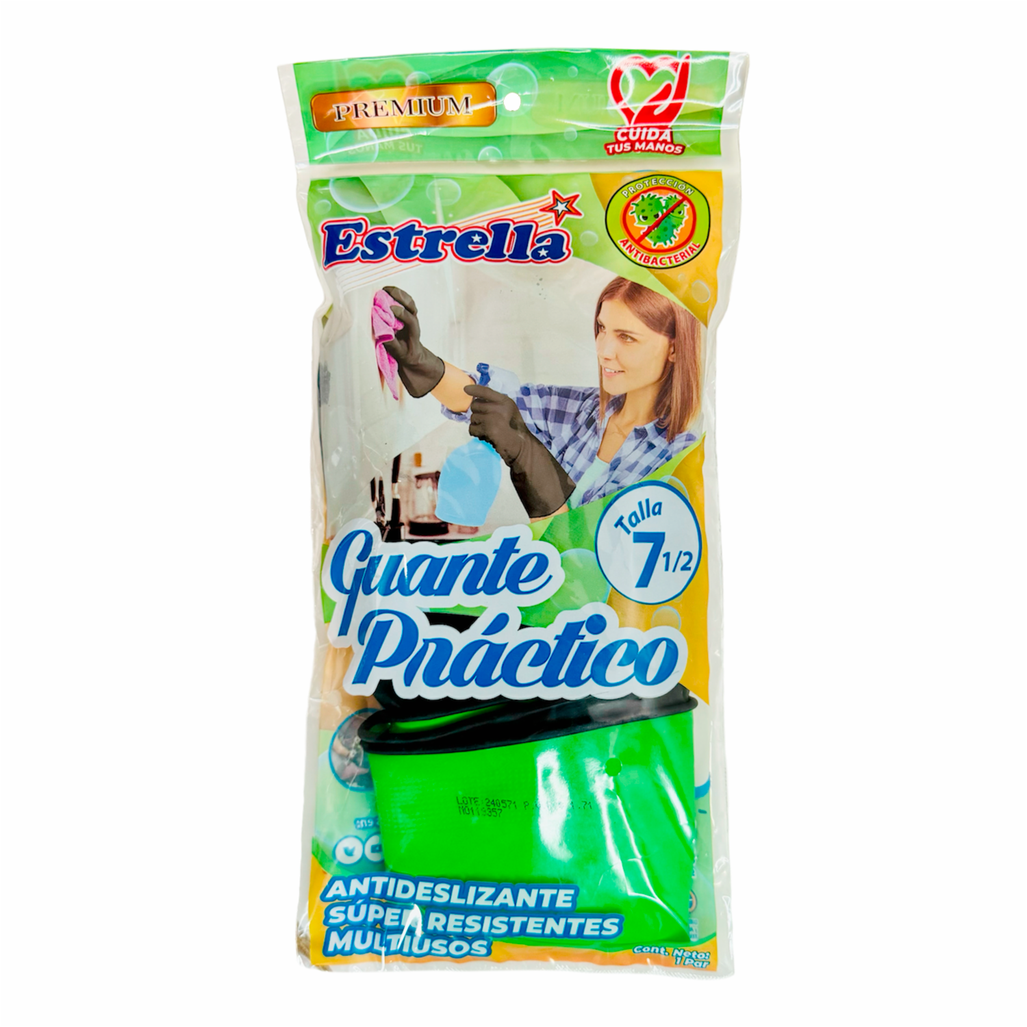 Guantes De Nitrilo Multiusos Antideslizantes Y Súper Resistentes ESTRELLA Talla 7 1/2