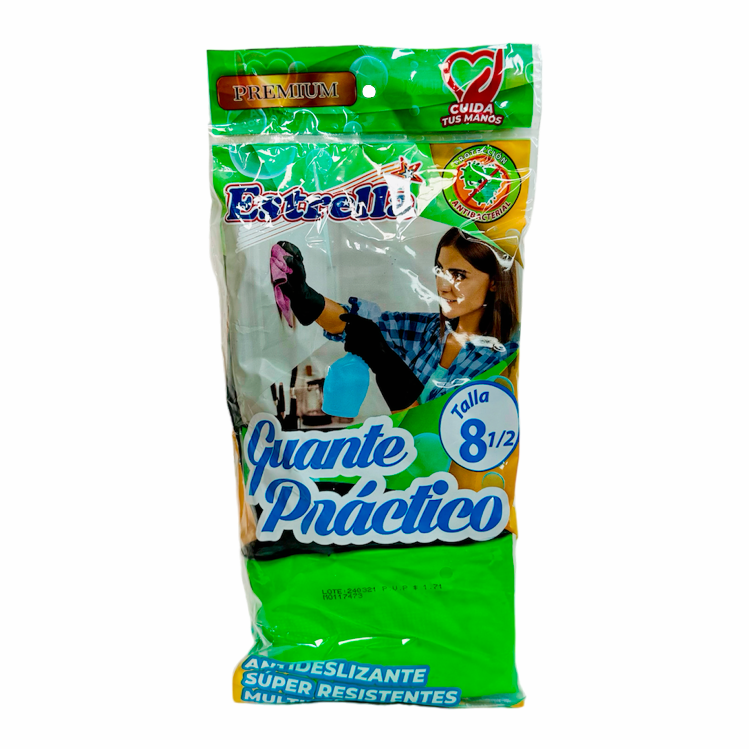 Guantes De Nitrilo Multiusos Antideslizantes Y Súper Resistentes ESTRELLA Talla 8 1/2