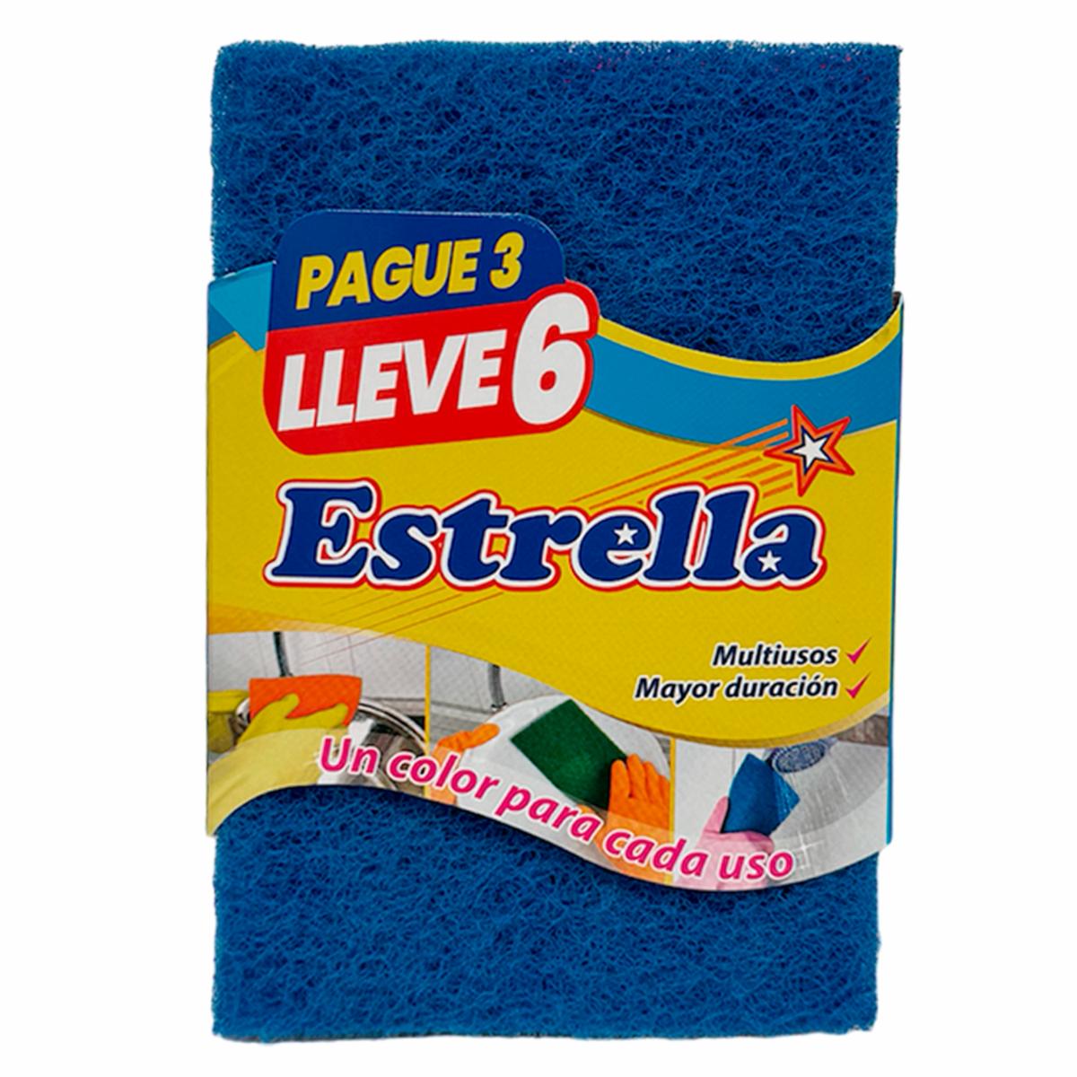 Fibra Limpia Vajillas Multiuso De Colores ESTRELLA X 5 Uds