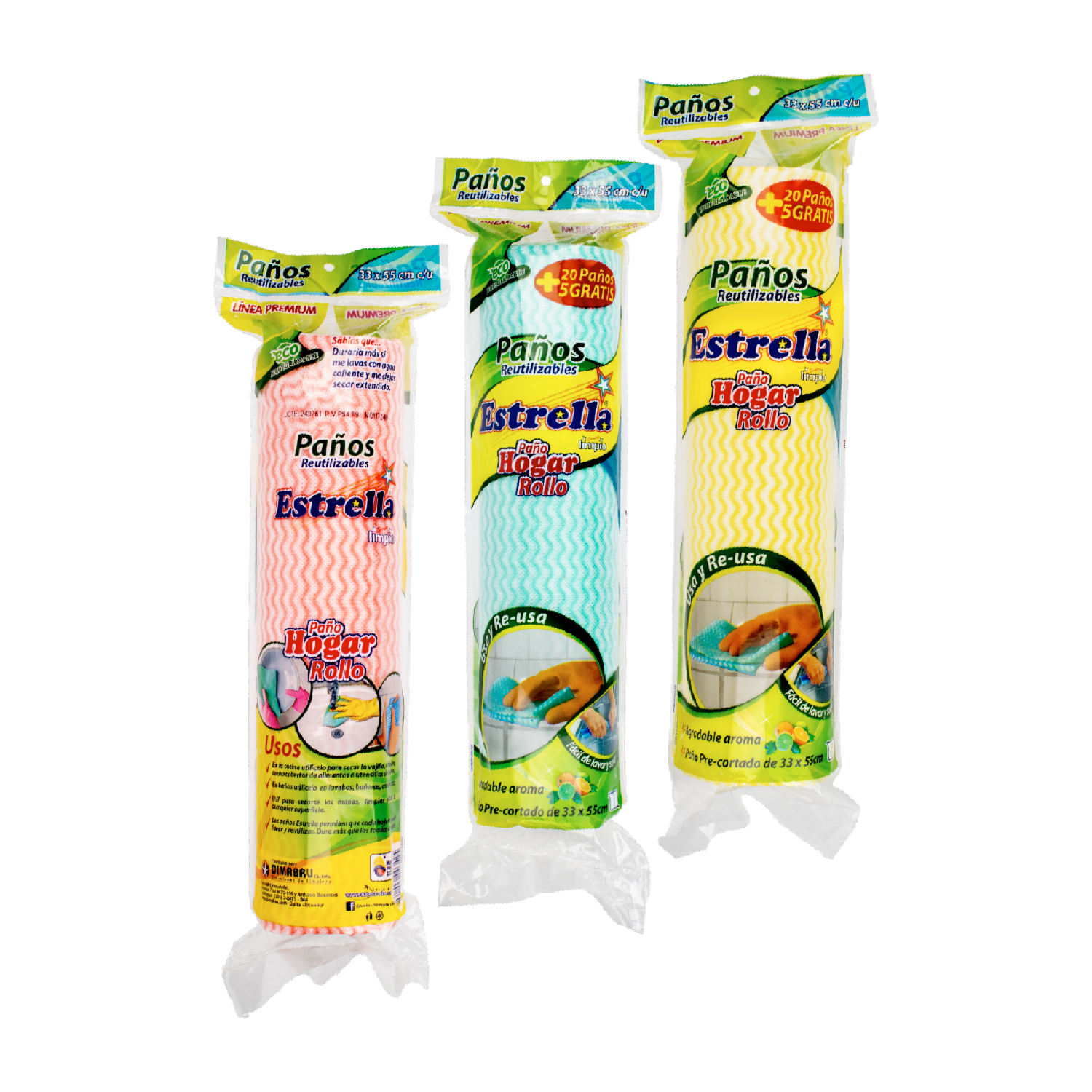 Paños Multiusos En Rollo Precortado ESTRELLA X 25 Uds