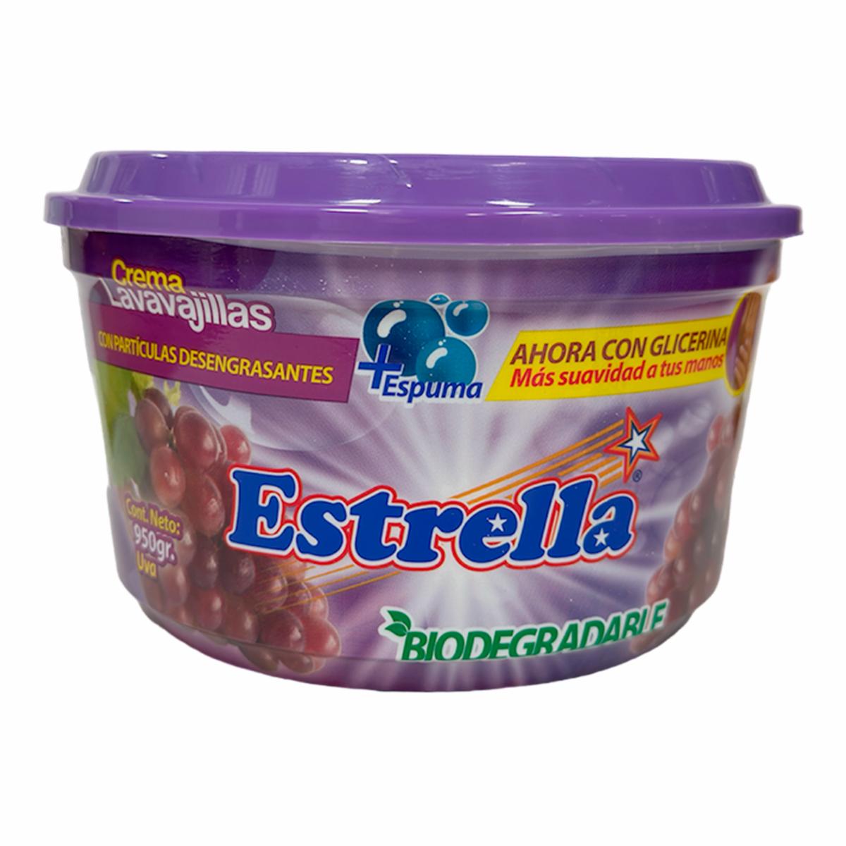 Lavavajillas En Crema Aroma Uva Más Esponja Mixta Galaxy ESTRELLA 950 G