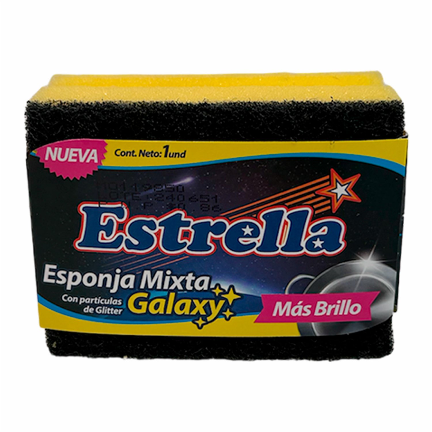 Esponja Multiusos Mixta Galaxy Con Partículas De Glitter Para Más Brillo ESTRELLA Unidad