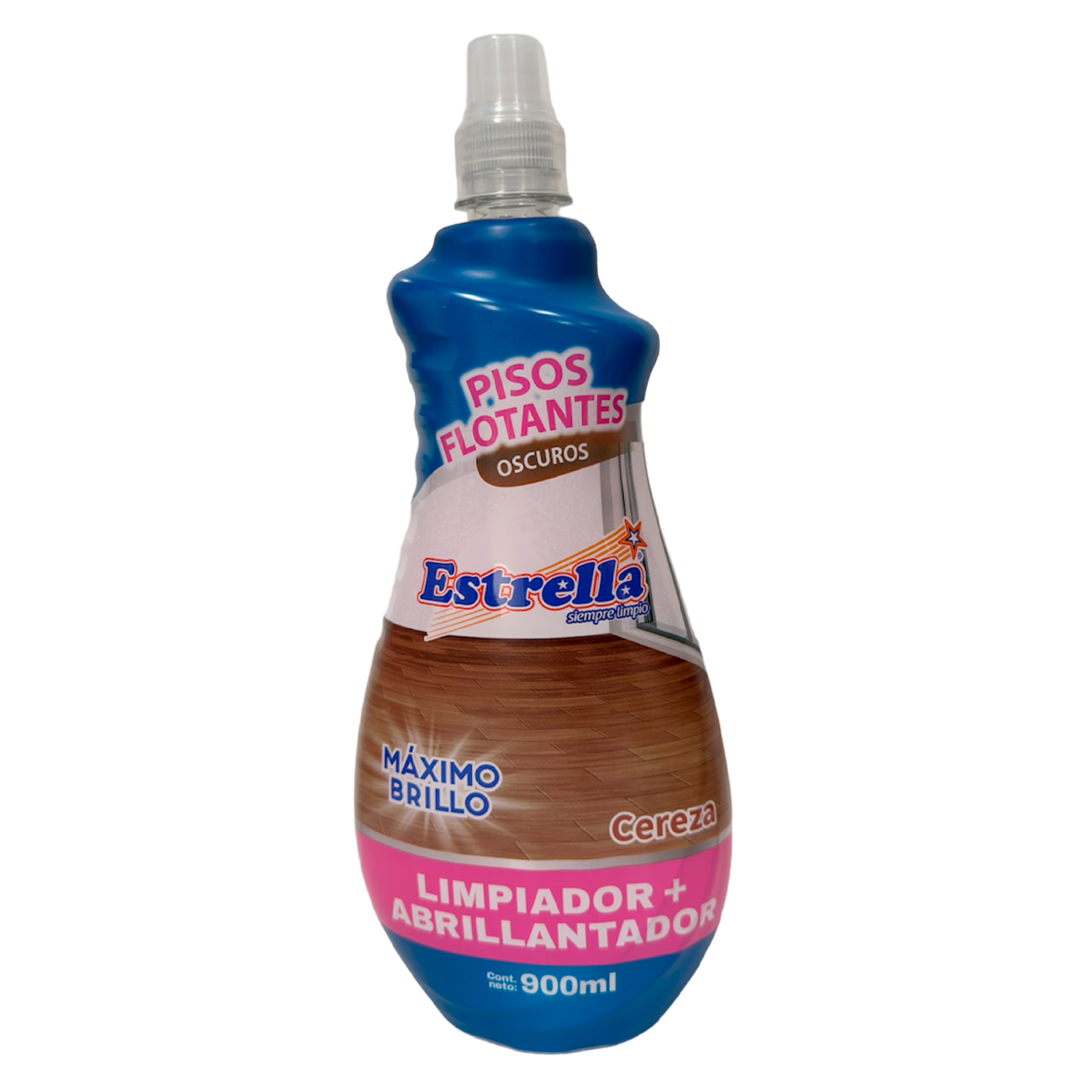 Limpiador Más Abrillantador Para Pisos Flotantes Oscuros Aroma Cereza ESTRELLA 900 Ml