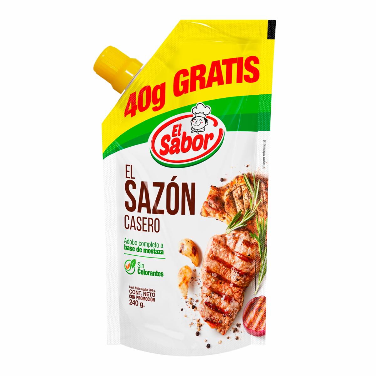 Sazón Casero + 40G Gratis EL SABOR 200 G