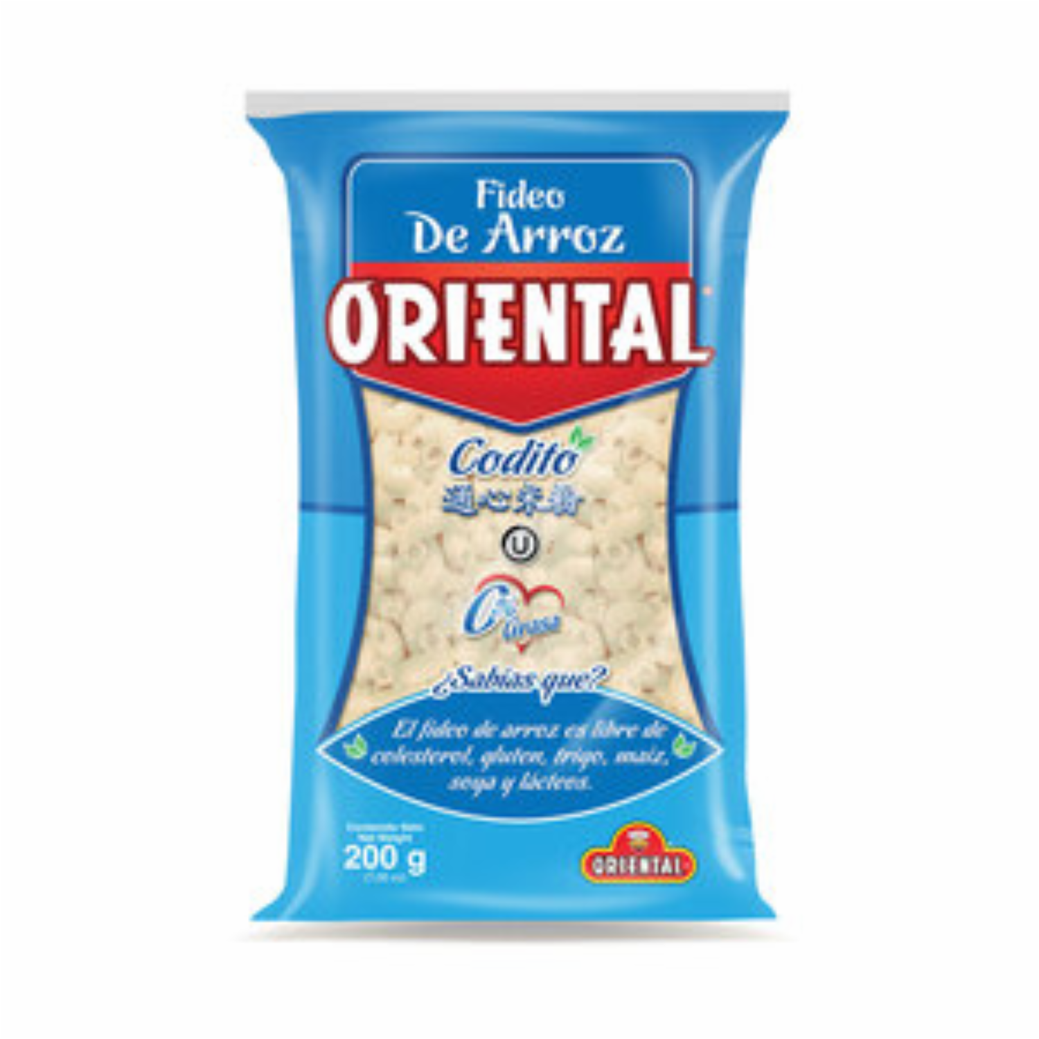 Fideo De Arroz Codito ORIENTAL 200 Gr