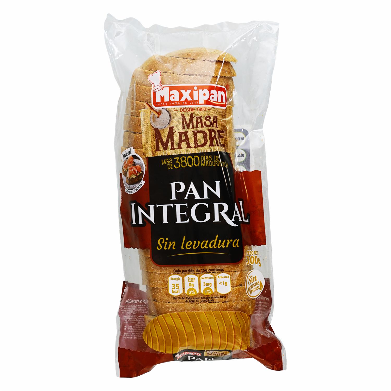 Pan Integral Sin Levadura MAXIPAN 300 G