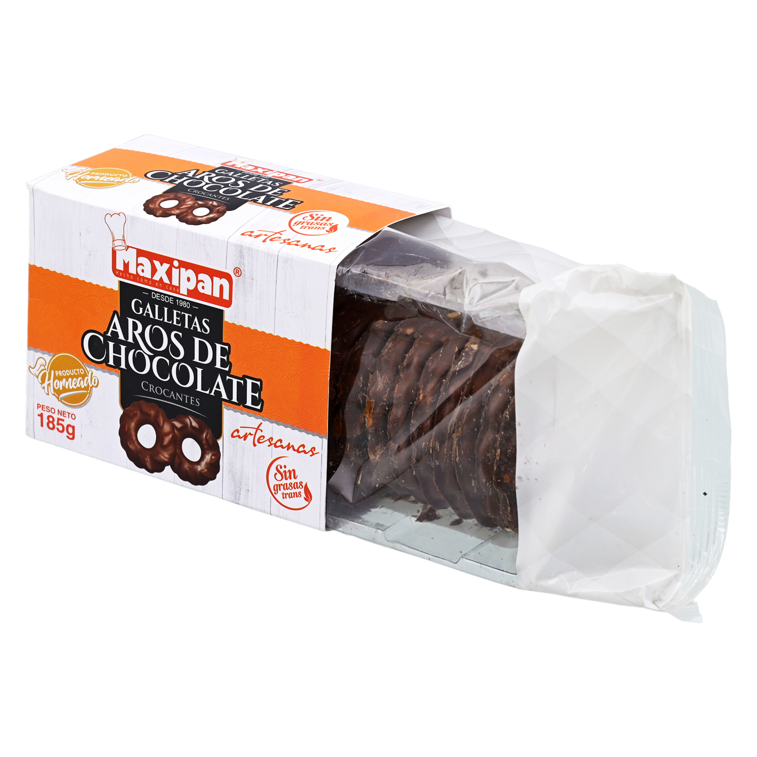 Galleta Artesanal Aros De Chocolate MAXIPAN 185g