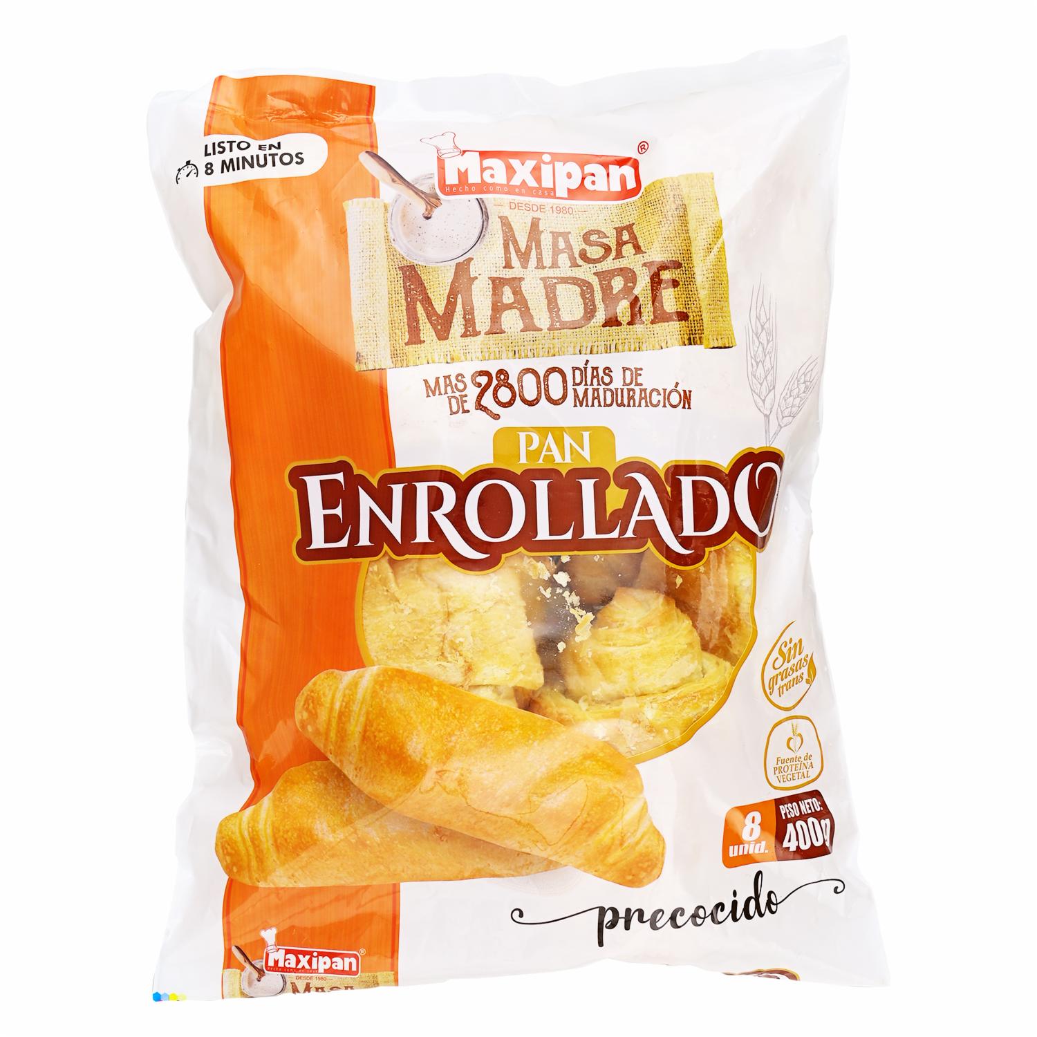 Pan Enrollado Pre Cocido MAXIPAN 400 g