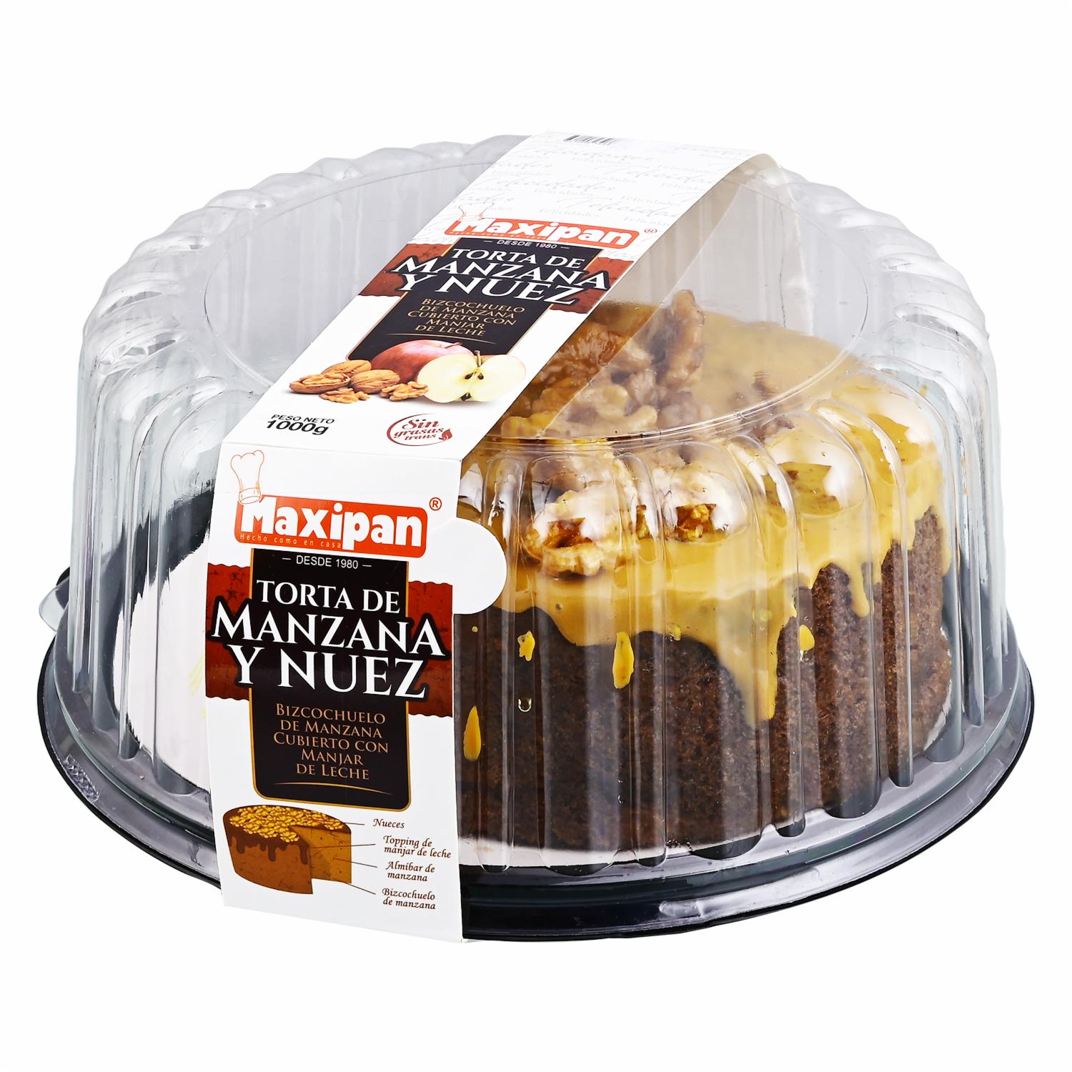 Torta De Manzana Y Nuez Con Toping De Arequipe MAXIPAN 1000G