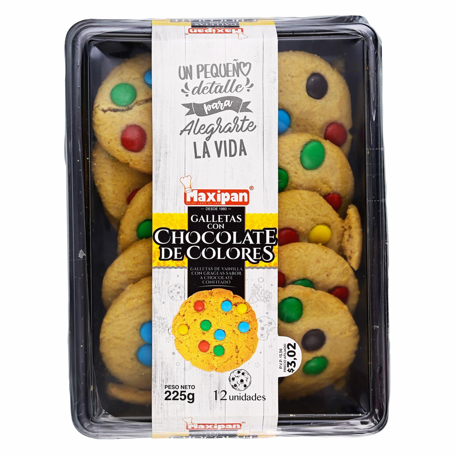 Galletas Con Chocolate De Colores MAXIPAN 230 G