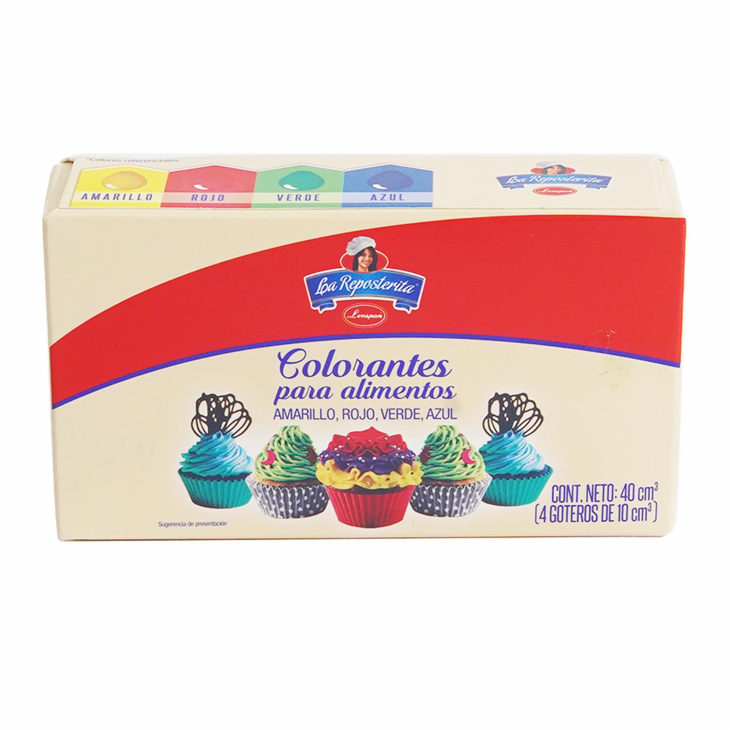 Colorante Para Alimentos Rojo Verde Azul Amarillo LEVAPAN 40 Ml