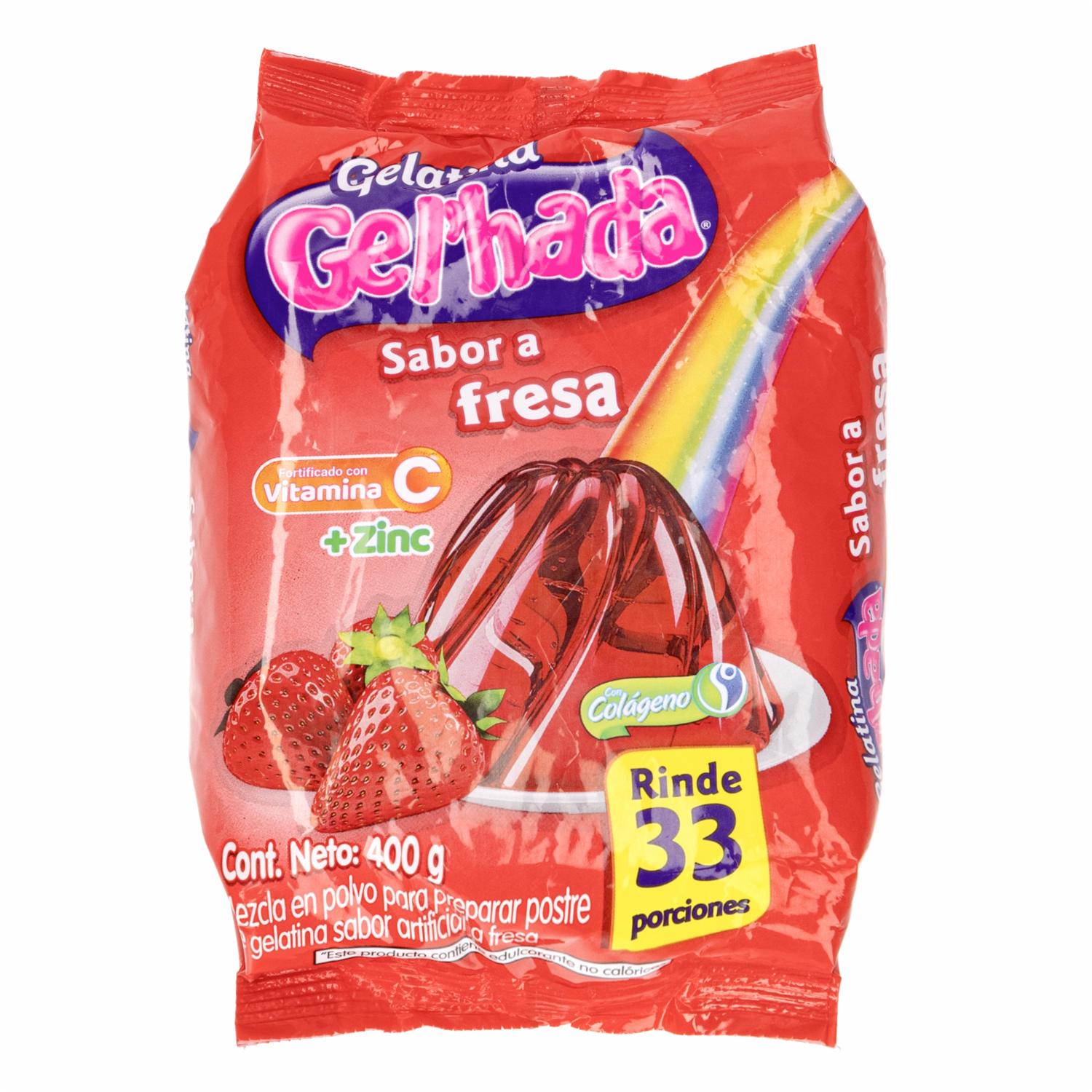 Gelatina En Polvo Sabor A Fresa GEL’HADA 400 G