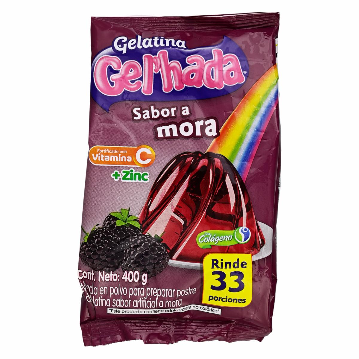 Gelatina En Polvo Sabor A Mora GEL’HADA 400 G