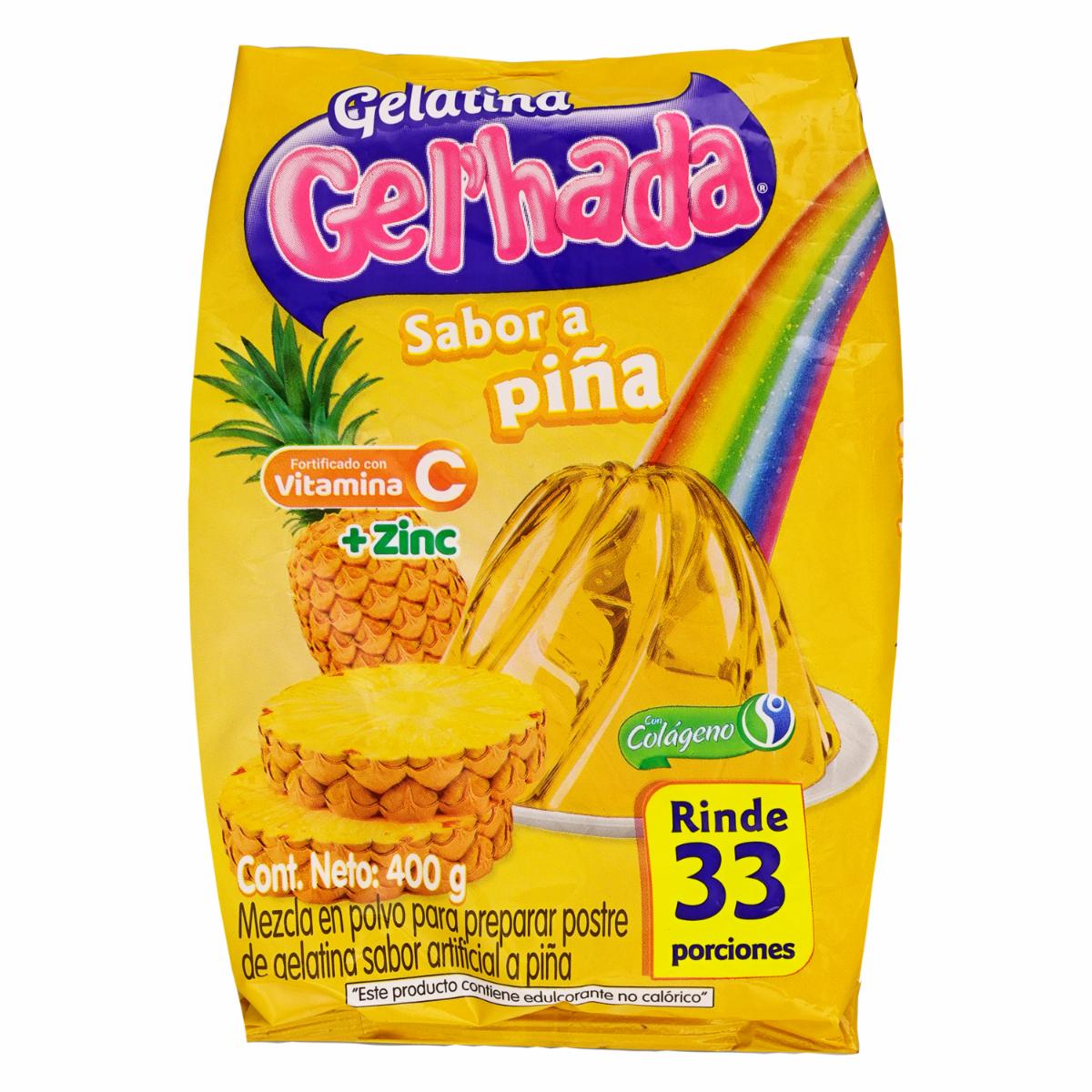 Gelatina En Polvo Sabor A Piña GEL’HADA 400 G
