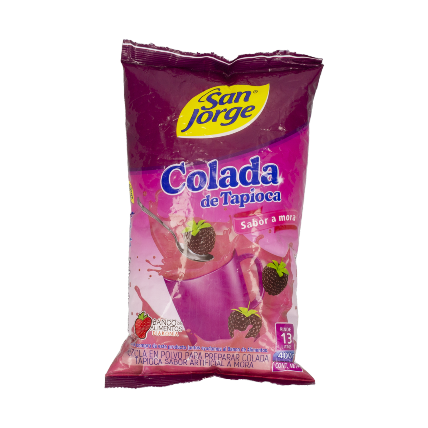Colada De Tapioca Mezcla En Polvo Sabor A Mora SAN JORGE 400 G