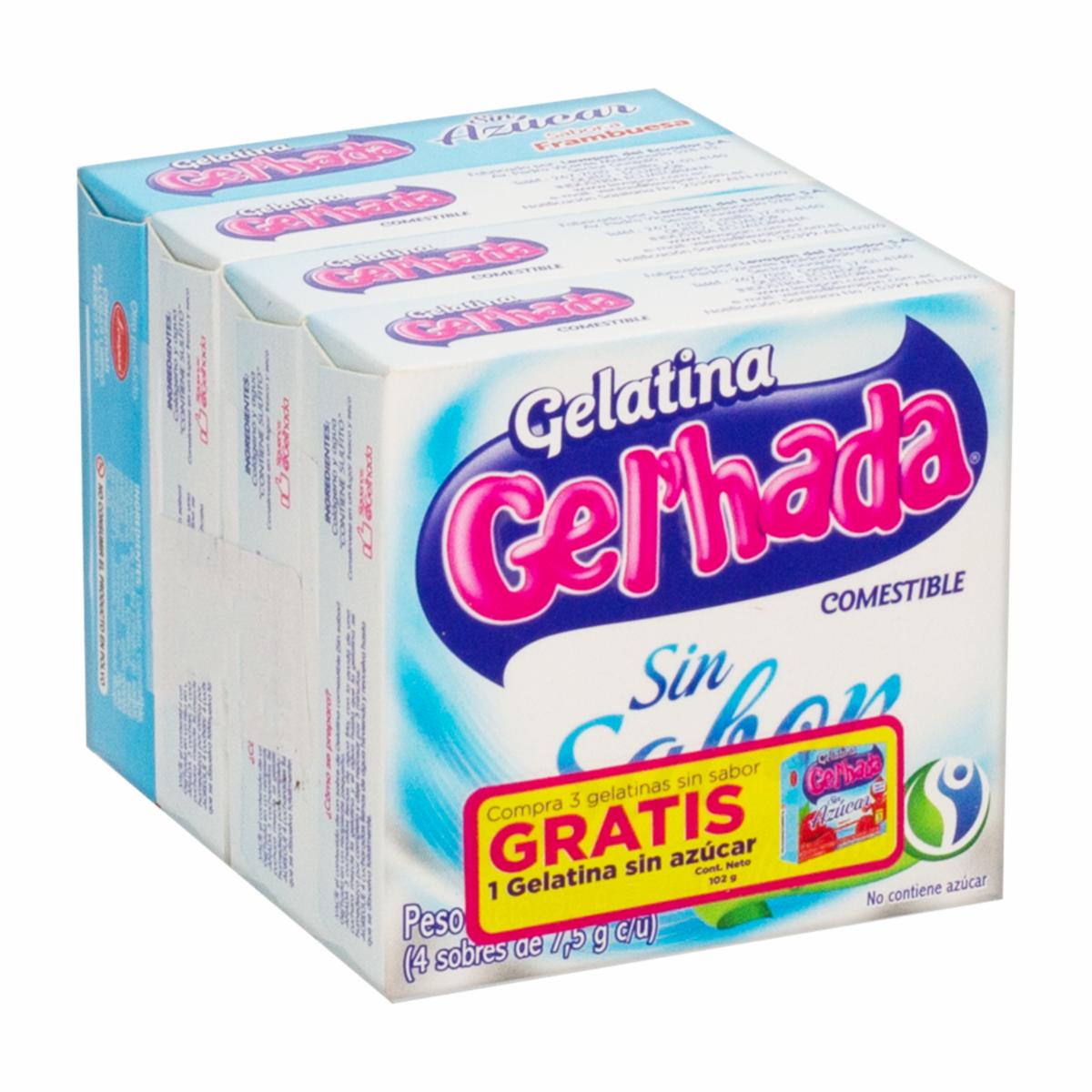 Gelatina En Polvo Sabores Surtidos GEL’HADA 4 X 25.50 G