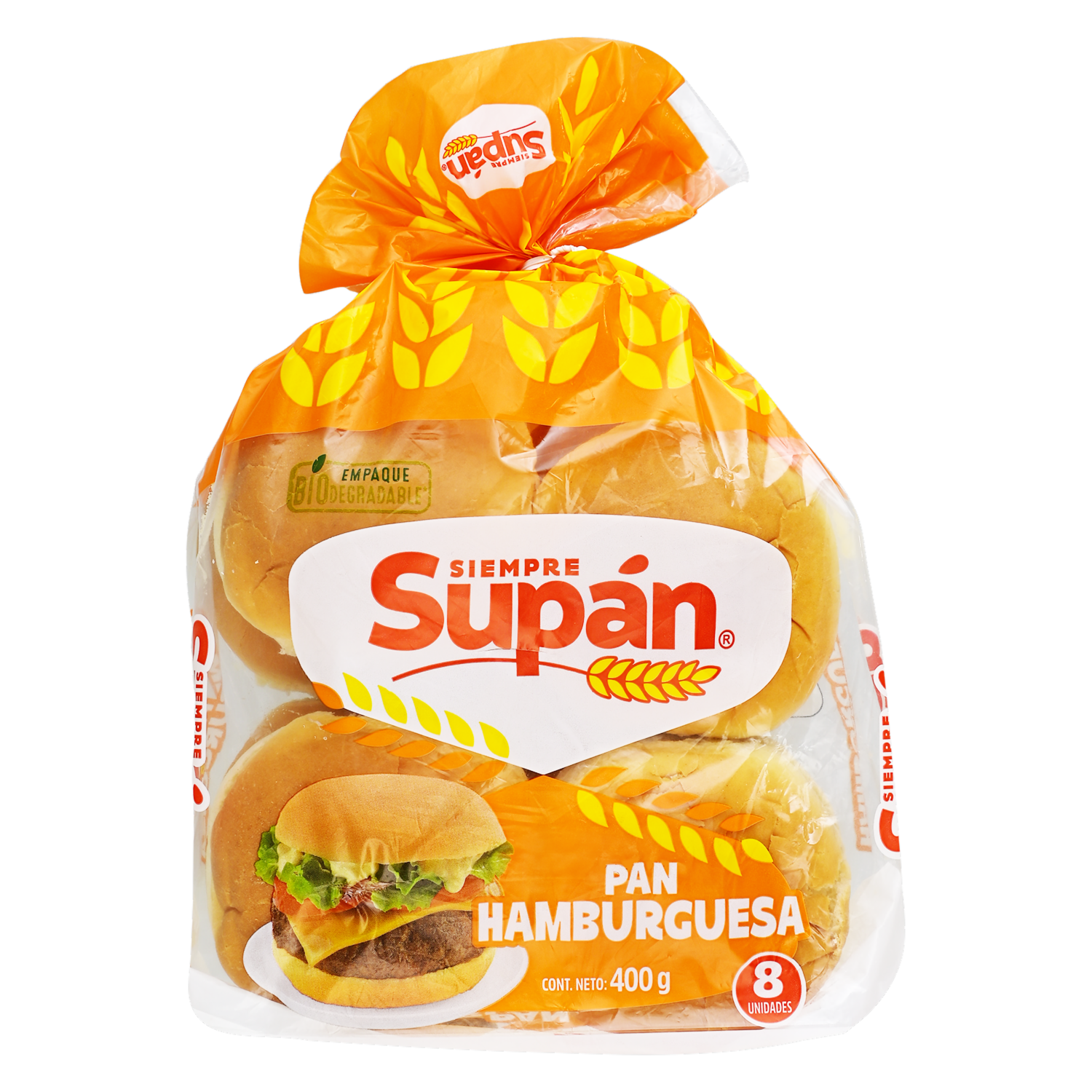 Pan De Hamburguesa Junior SUPÁN X 8 Uds
