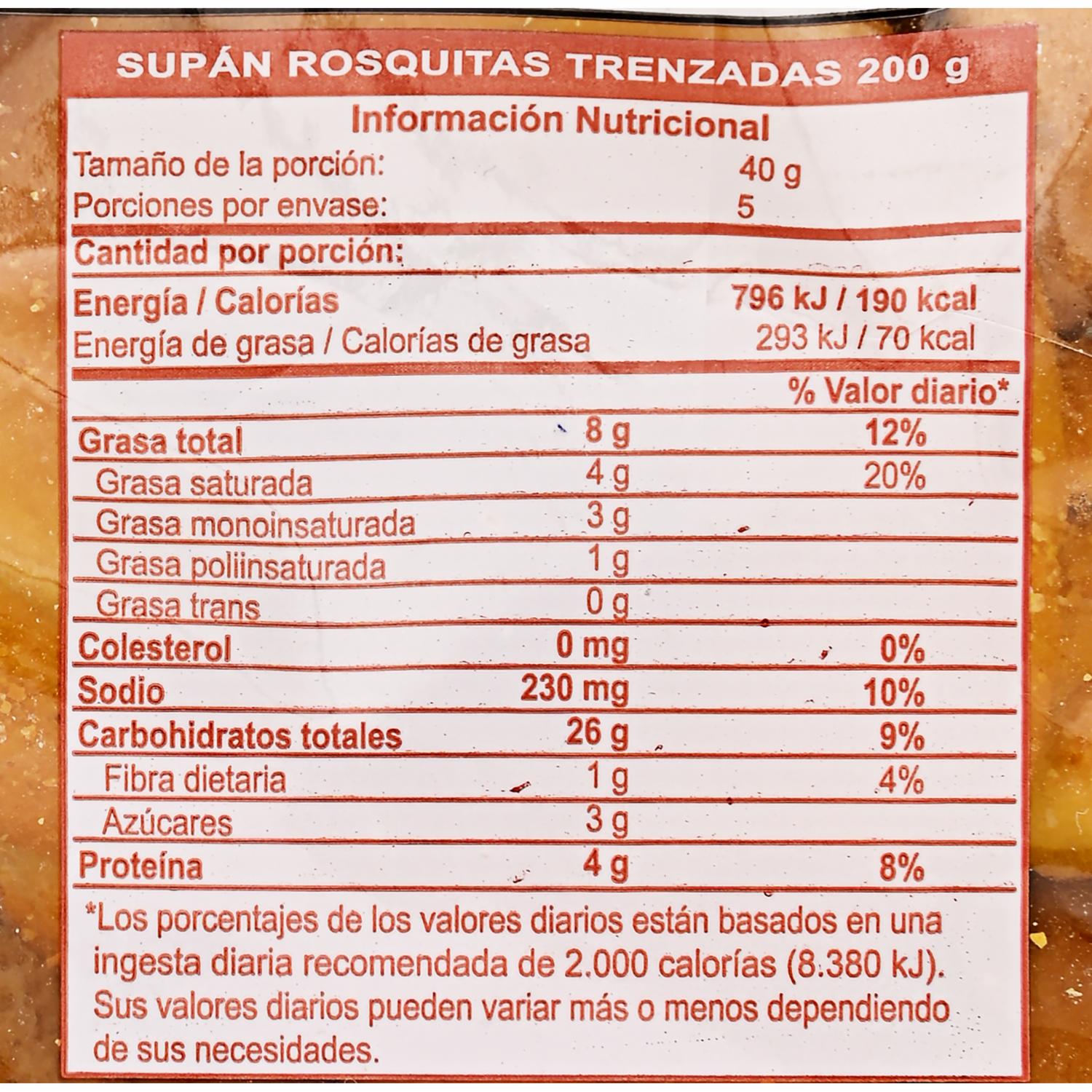 Rosquitas Trenzadas Naturales SUPÁN 200 G