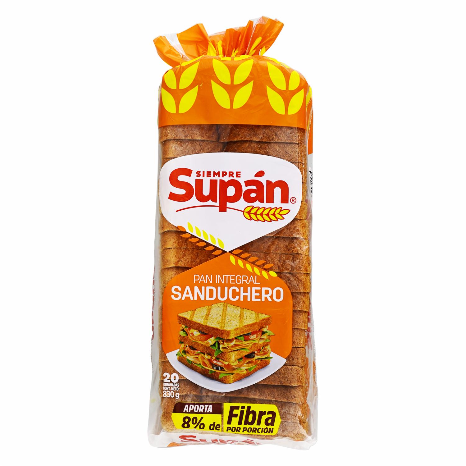 Pan Integral Sanduchero SUPÁN 830 G