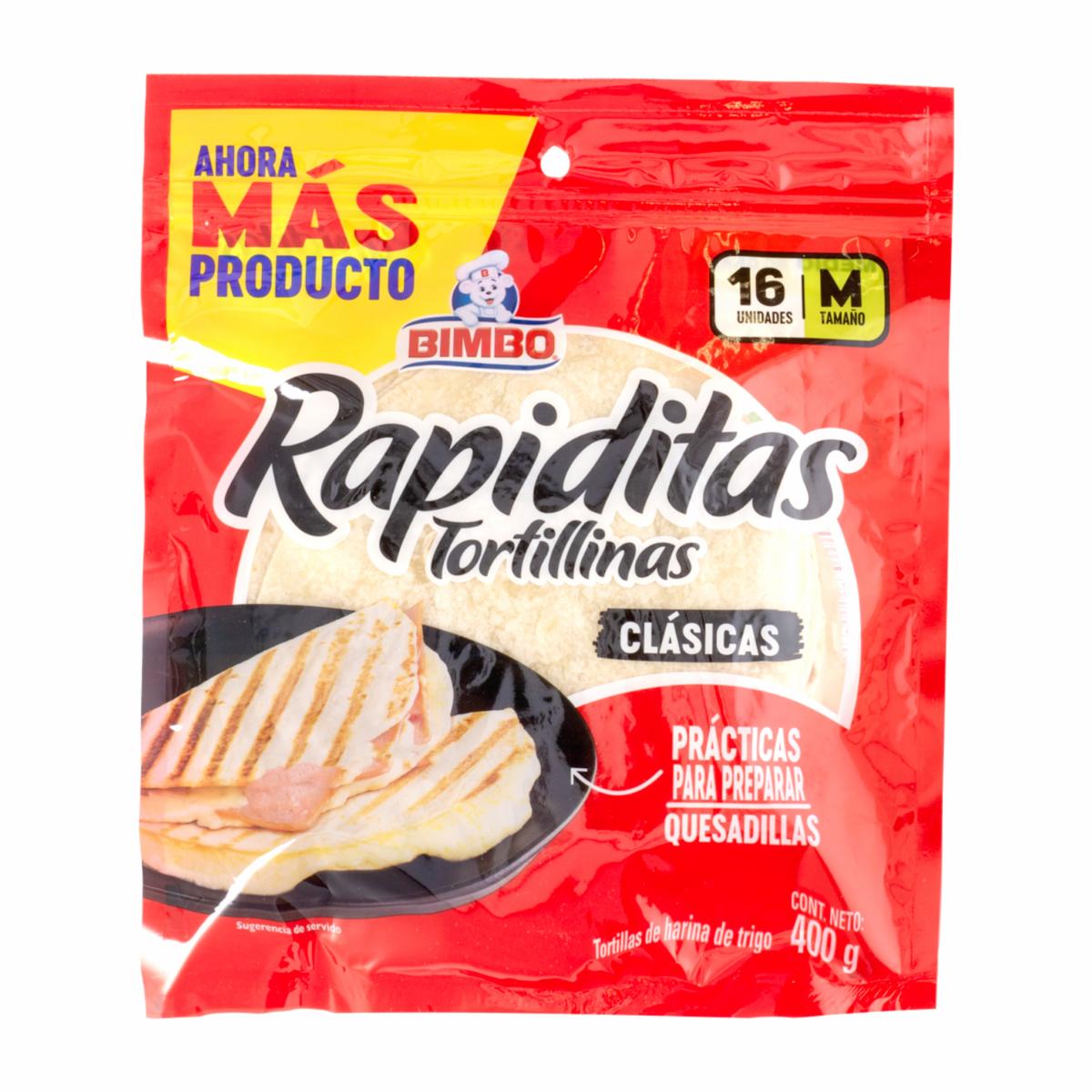 Tortillas Rapiditas Clásicas BIMBO 400 G
