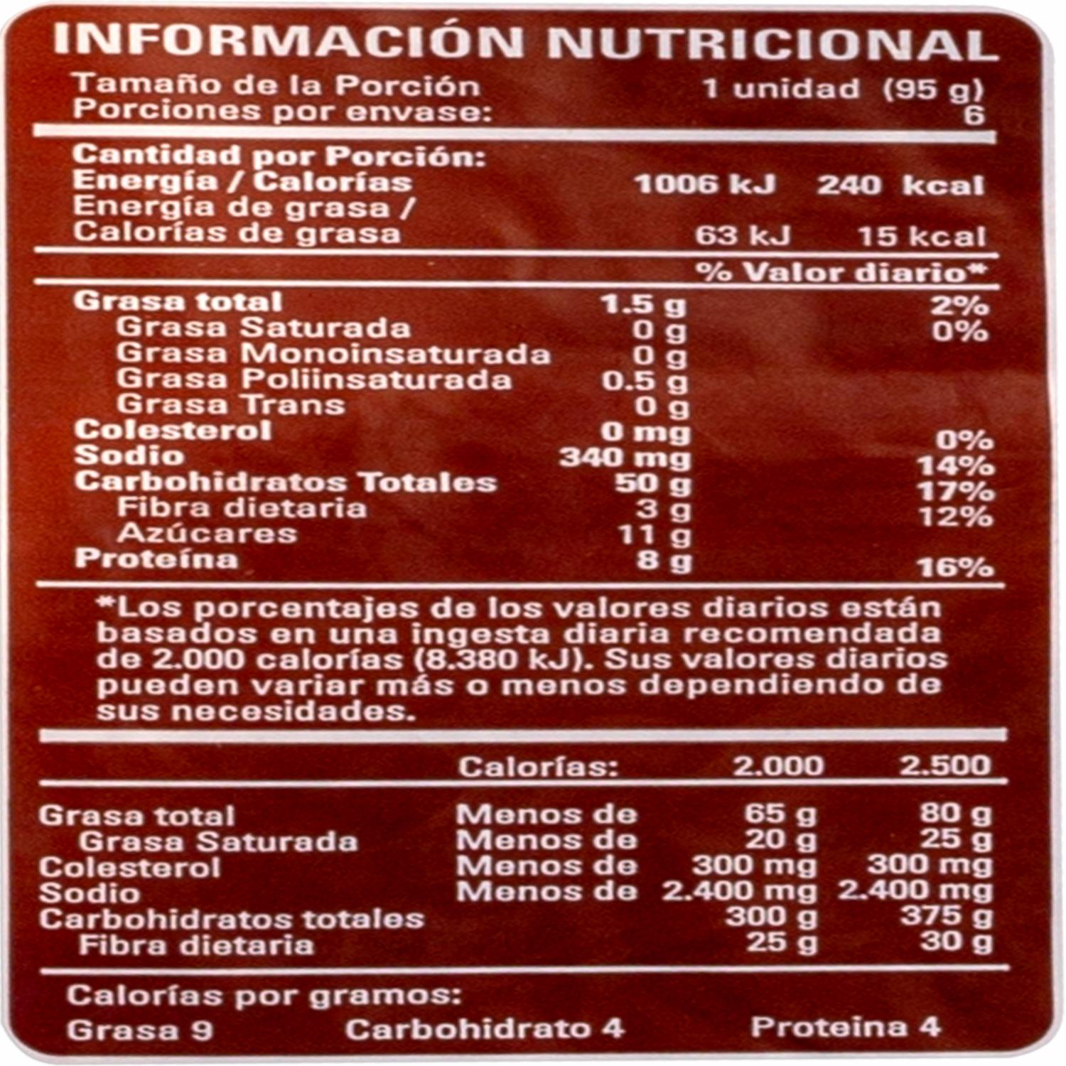 Pan De Hamburguesa Mega Parrillera BIMBO X 6 Uds