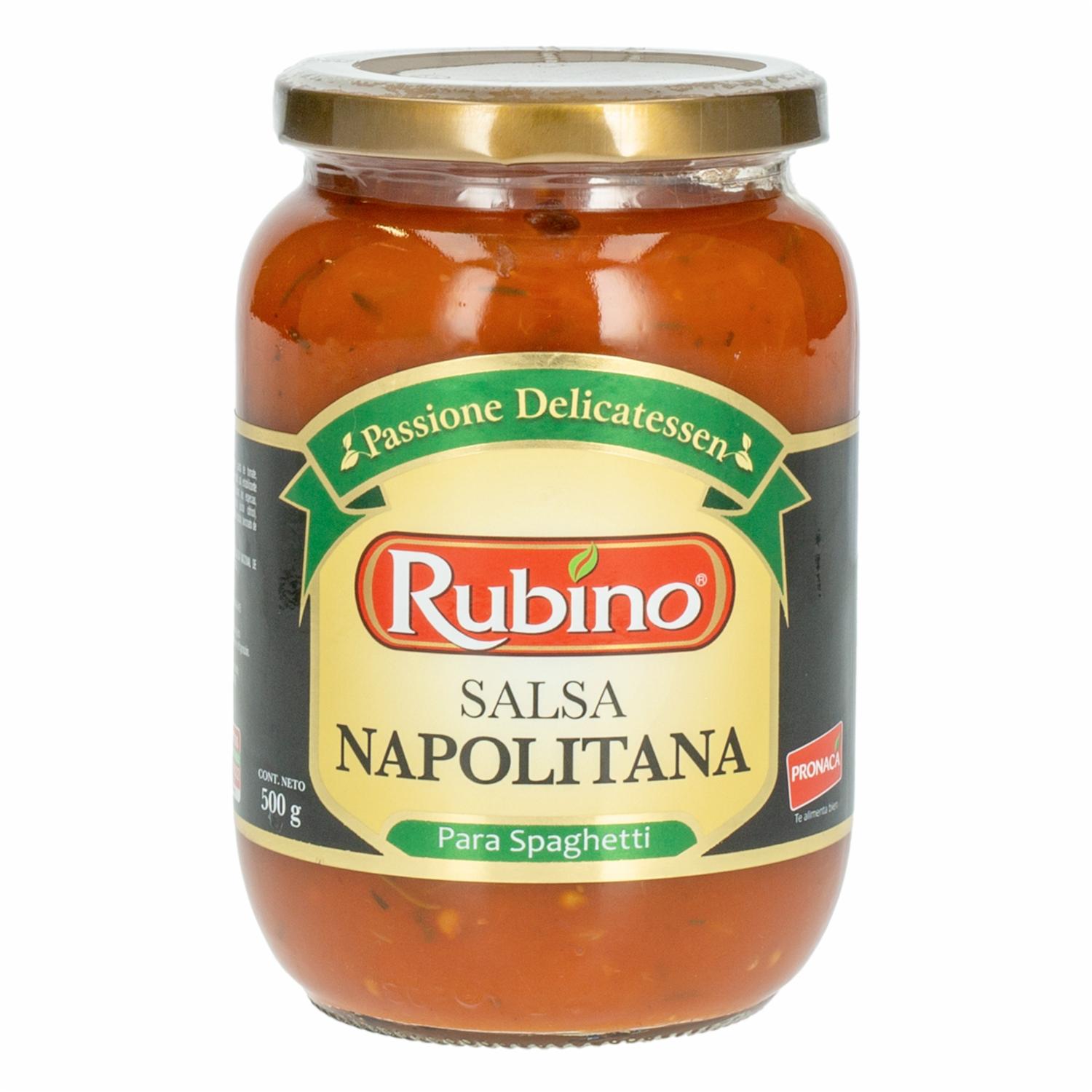 Salsa Italiana Para Spaghetti Napolitana RUBINO 500 G