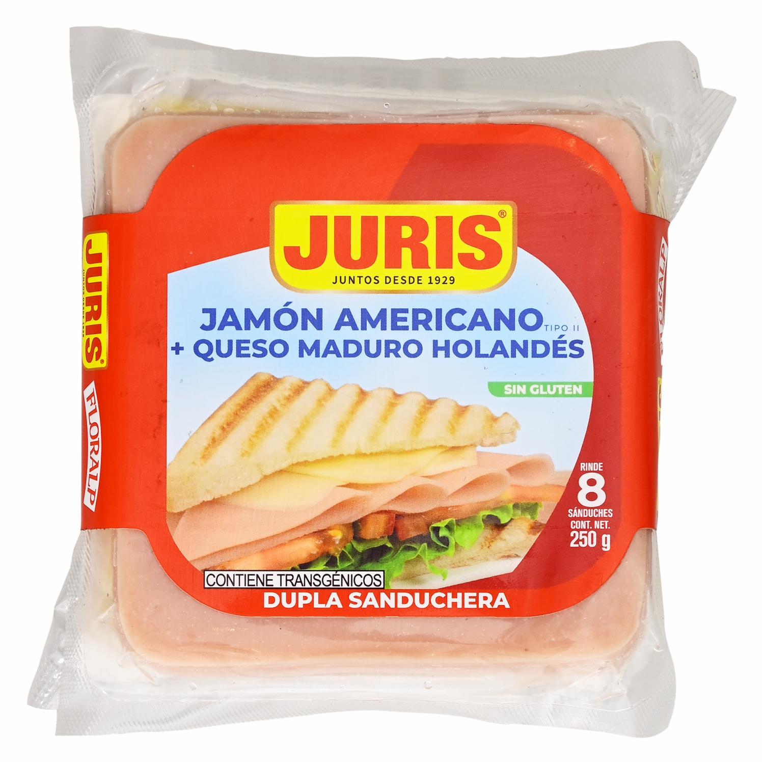 Dupla Sanduchera Jamón Americano JURIS 250 G
