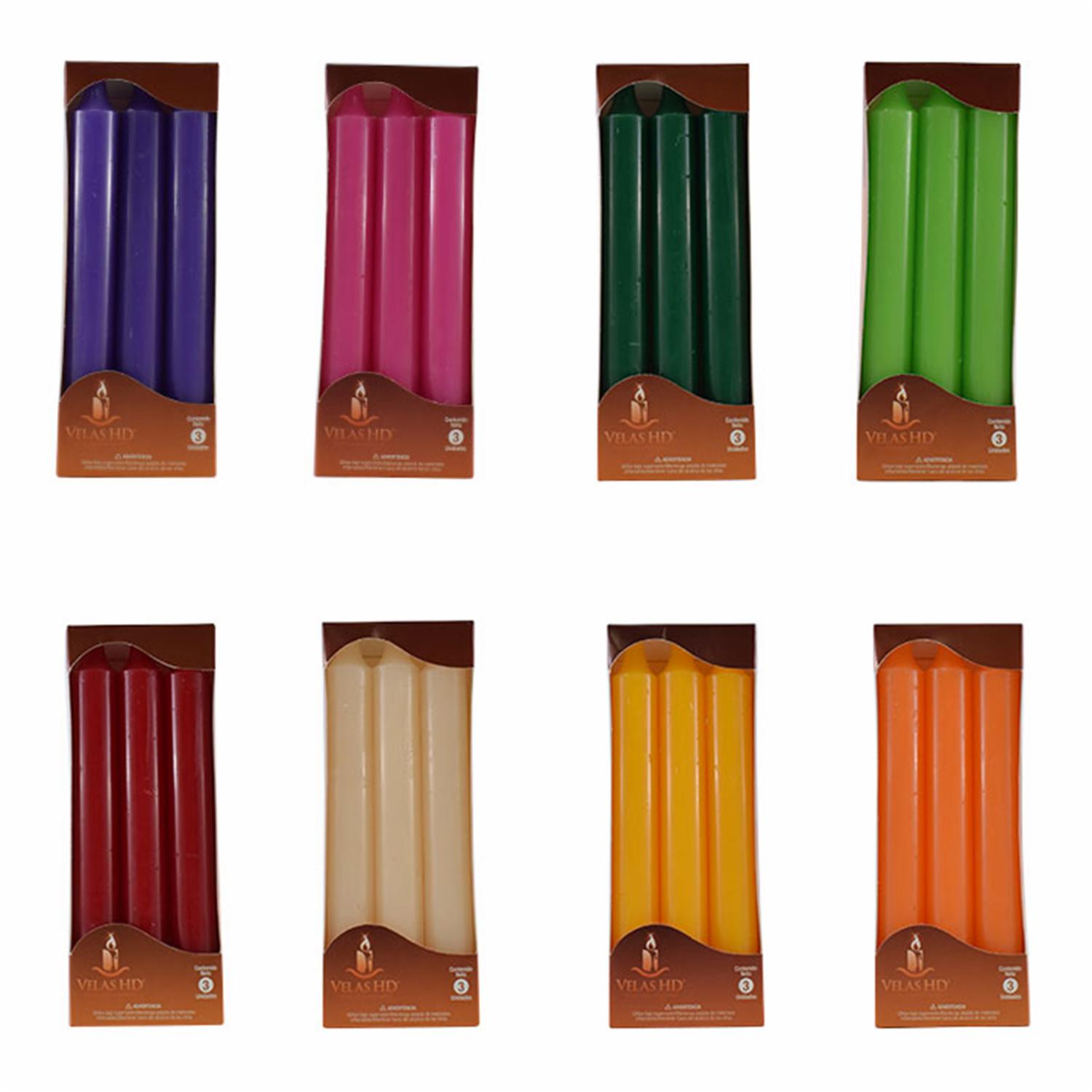 Vela De Colores Variados VELAS HD 7 Pulgadas