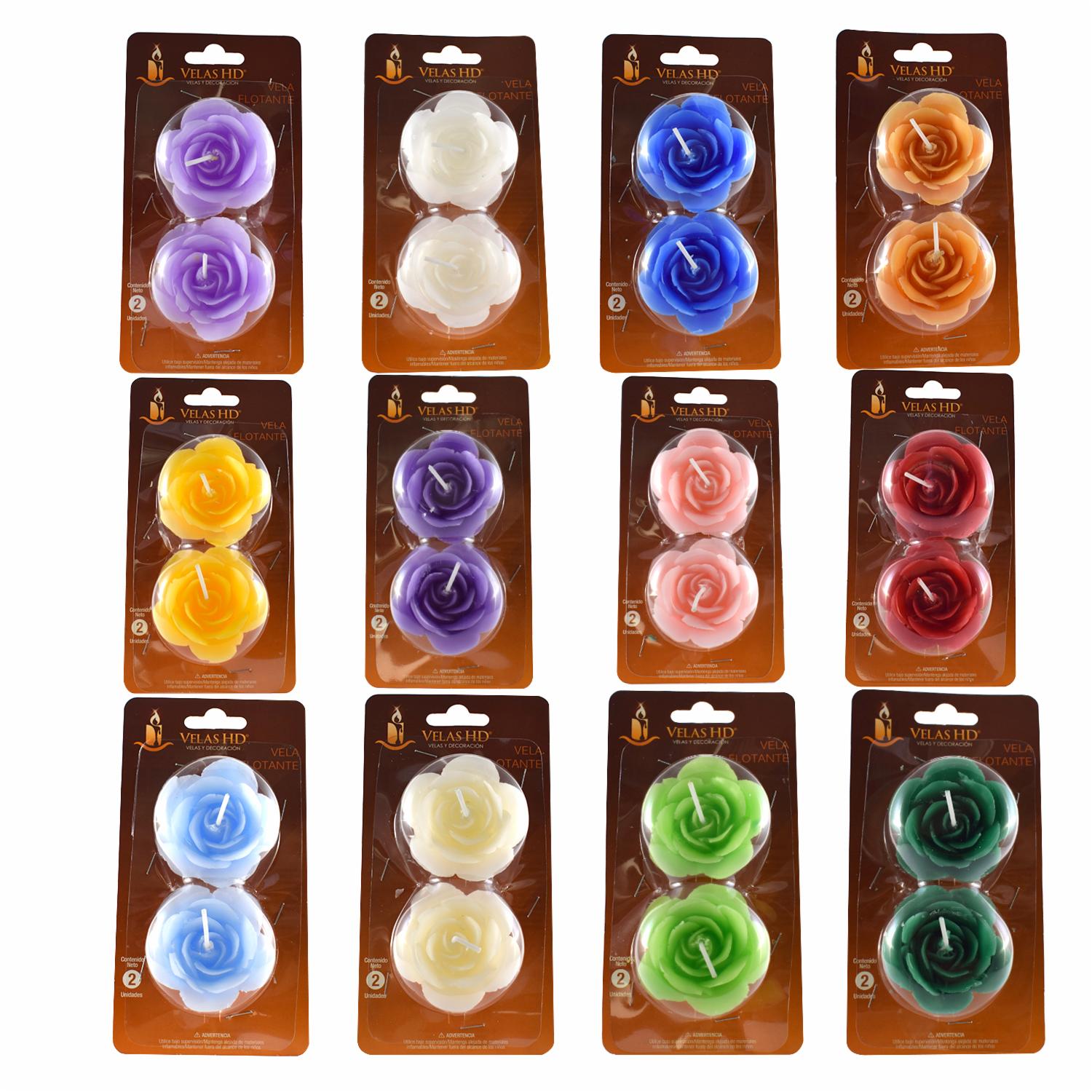 Vela Flotante Tipo Flor VELAS HD 2 U