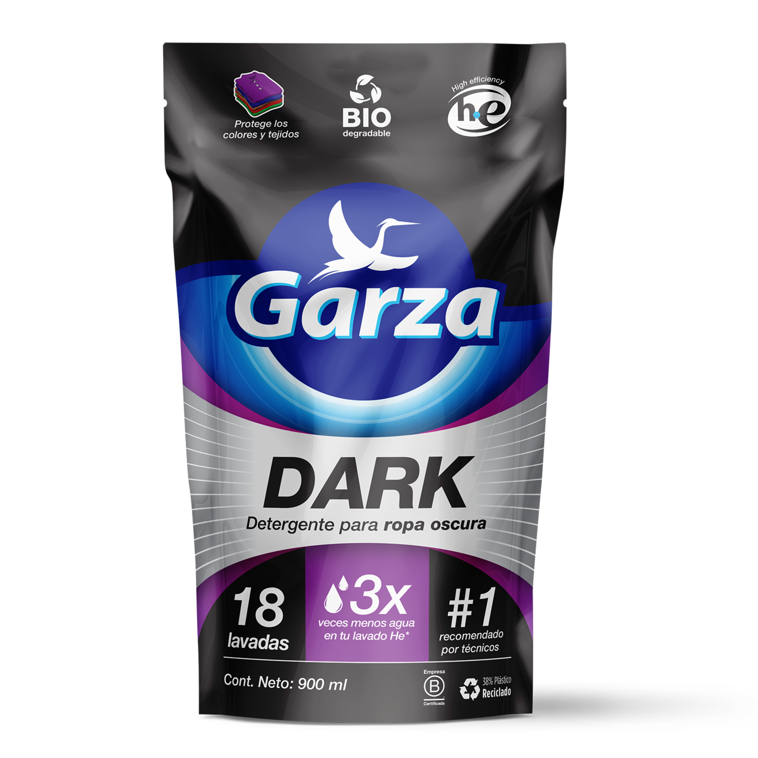Detergente Líquido Dark GARZA 900 Ml