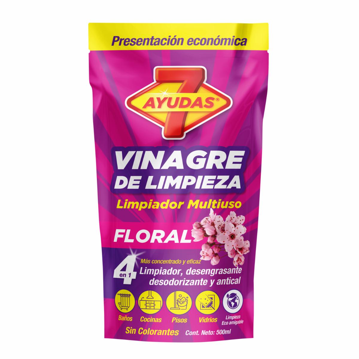Vinagre Limpieza Multiusos Floral 7 AYUDAS 500 Ml