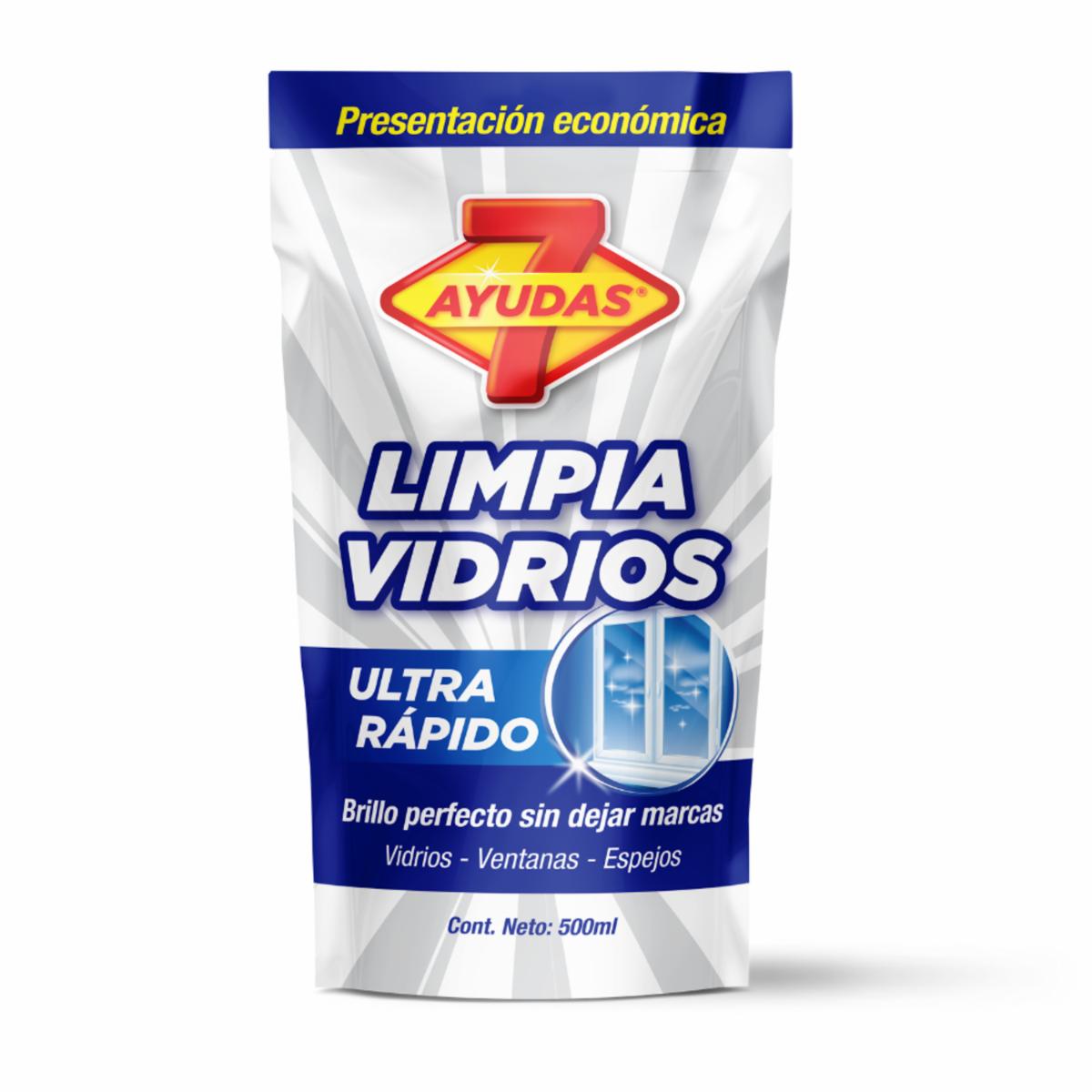 Limpia Vidrios Ultra Rápido 7 AYUDAS 500 Ml