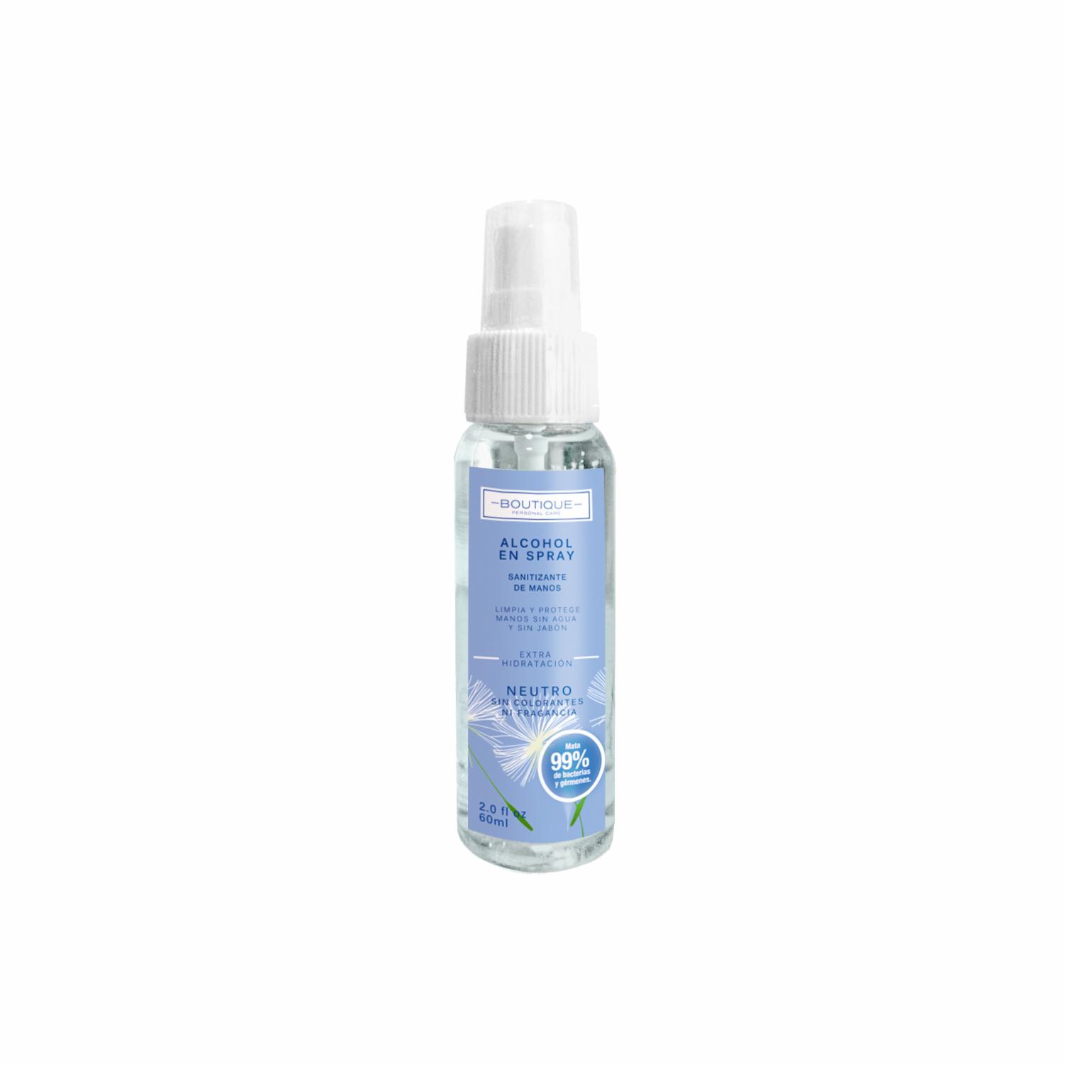 Alcohol Sanitizante Neutro Piel Sensible BOUTIQUE 60 Ml