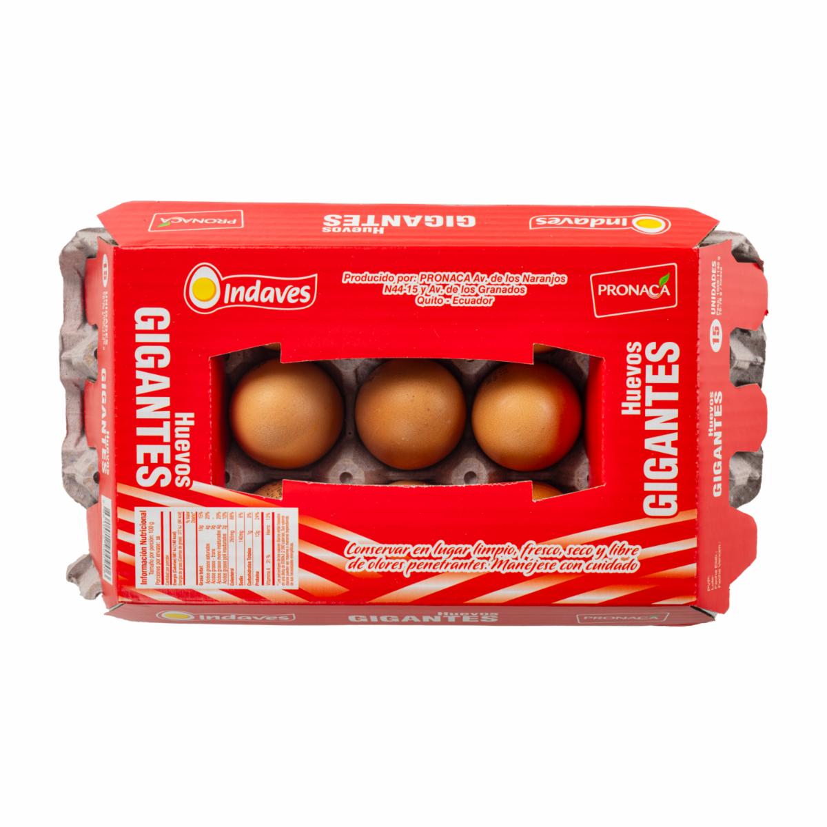 Huevos Gigantes INDAVES X 15 Uds