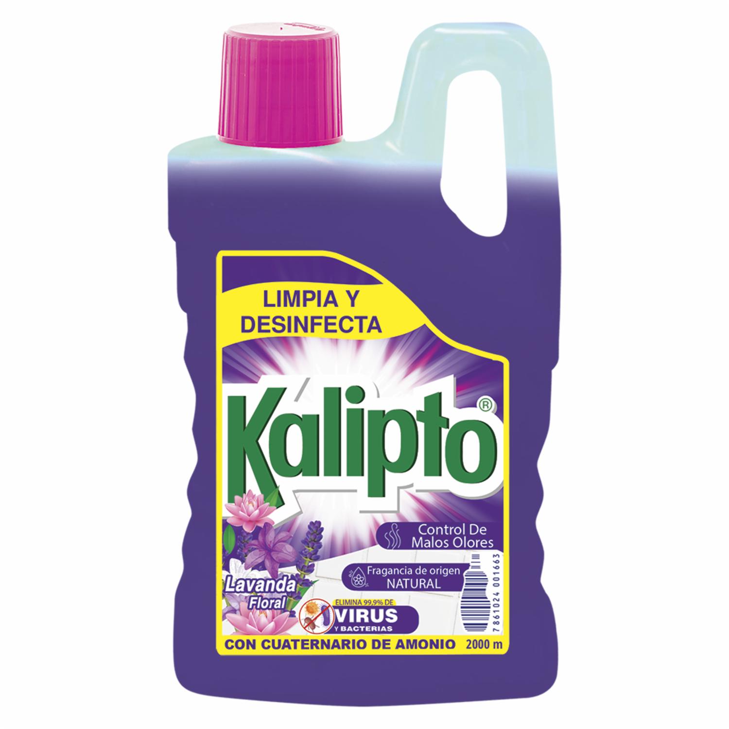 Desinfectante Con Amonio Cuaternario Aroma Lavanda Floral KALIPTO 2000 Ml
