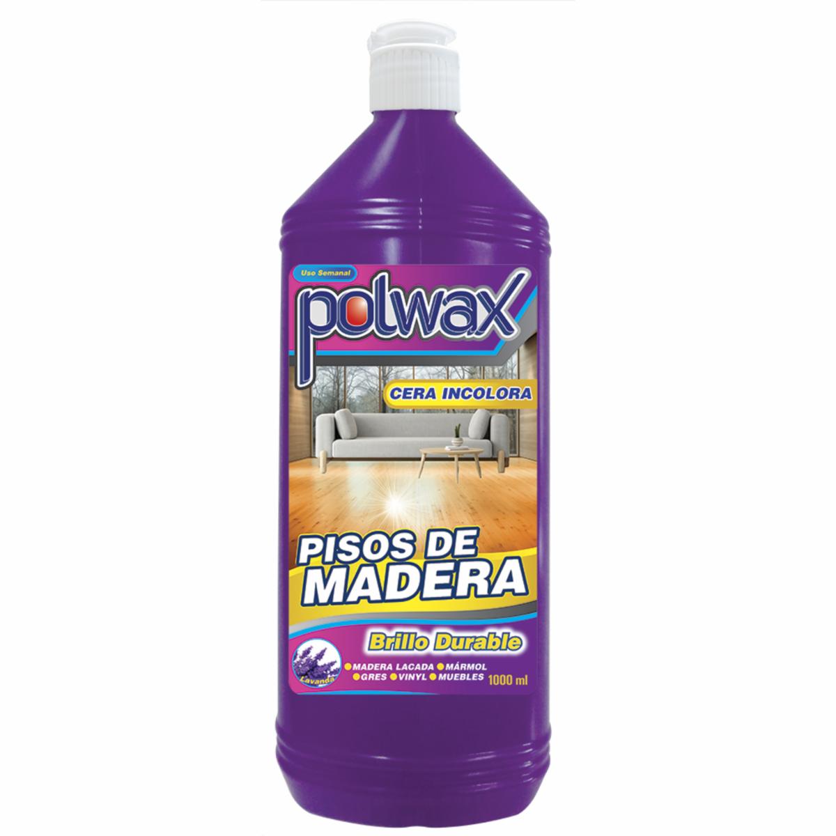 Cera De Pisos De Madera Incolora Aroma Lavanda POLWAX 1000 Ml