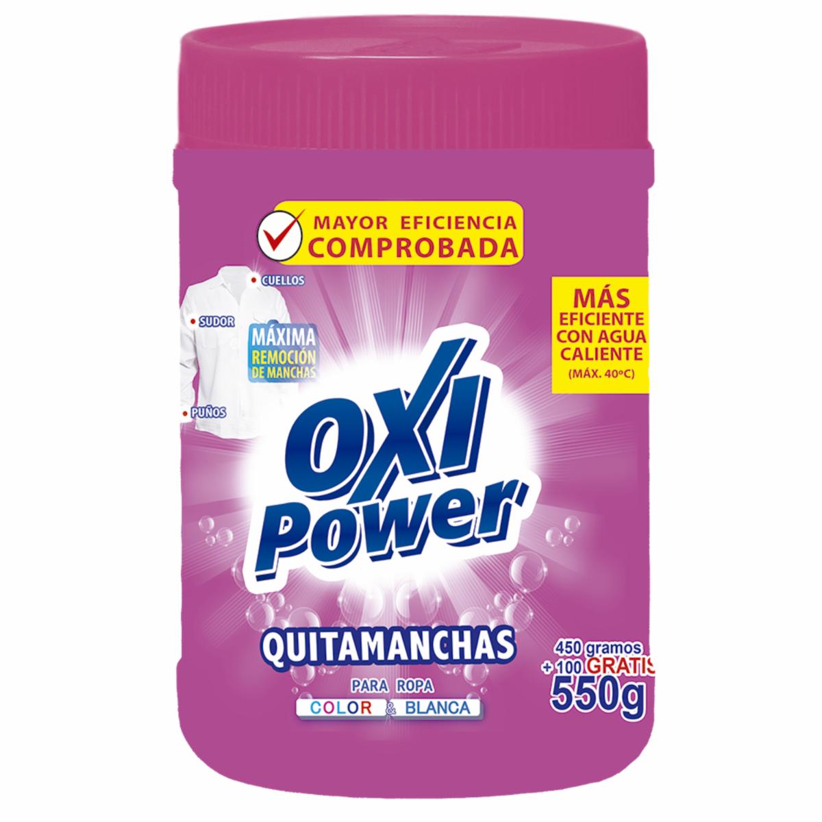Quitamanchas De Ropa Blanca Y De Color En Polvo OXI POWER 550 G