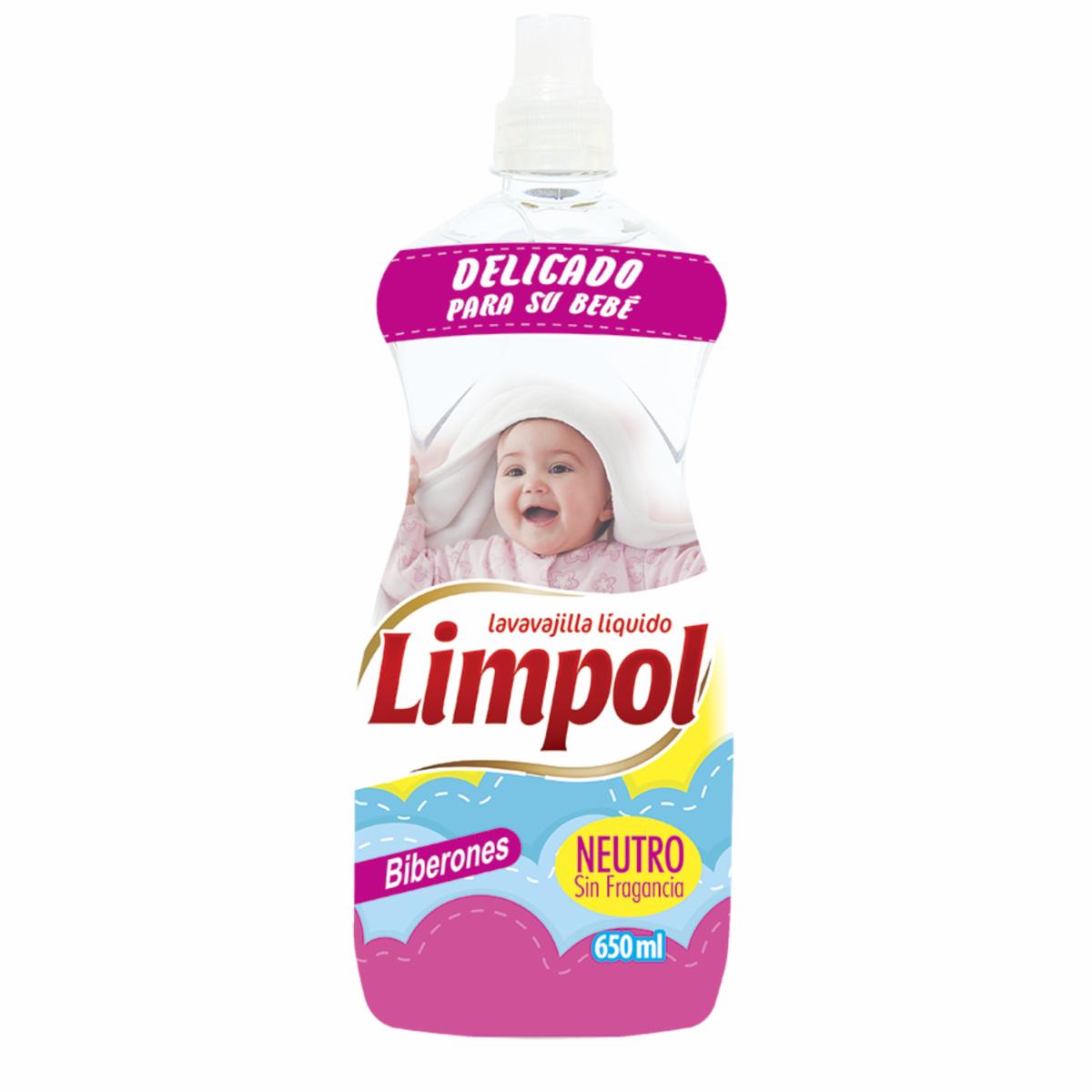 Lavavajillas Líquido Para Biberones Neutro Sin Fragancia LIMPOL 650 Ml