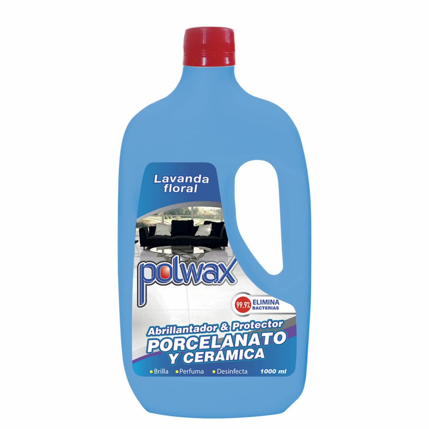 Abrillantador De Pisos Porcelanato Y Cerámica Aroma Lavanda Floral POLWAX 1000 Ml