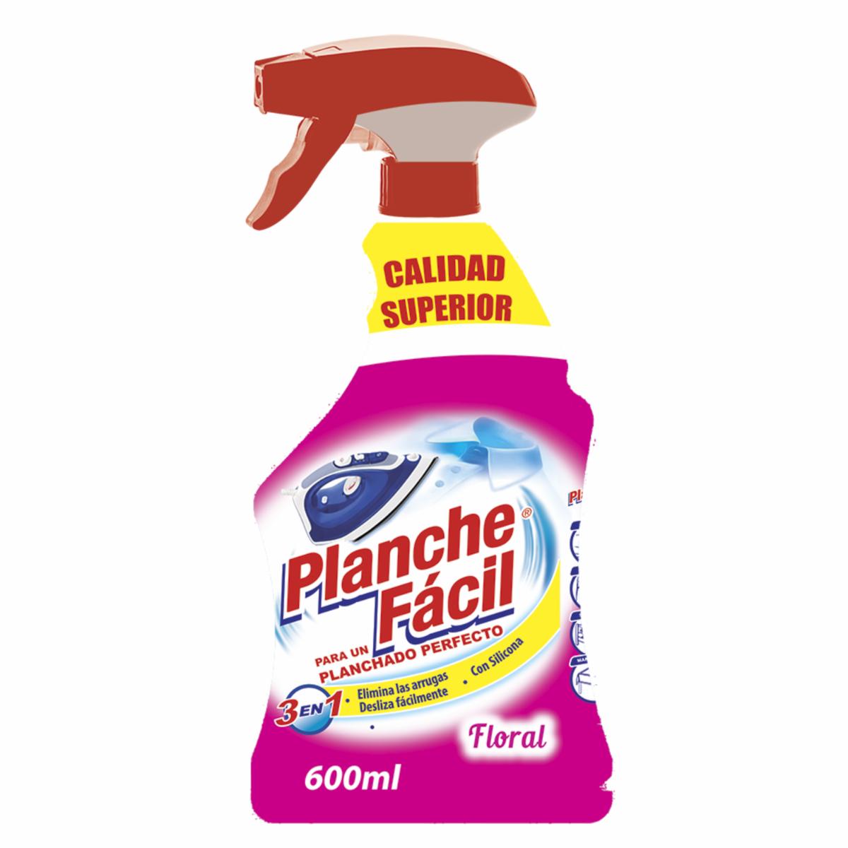 Eliminador De Arrugas Para Ropa 3 En 1 Aroma Floral PLANCHE FÁCIL Spray 600 Ml