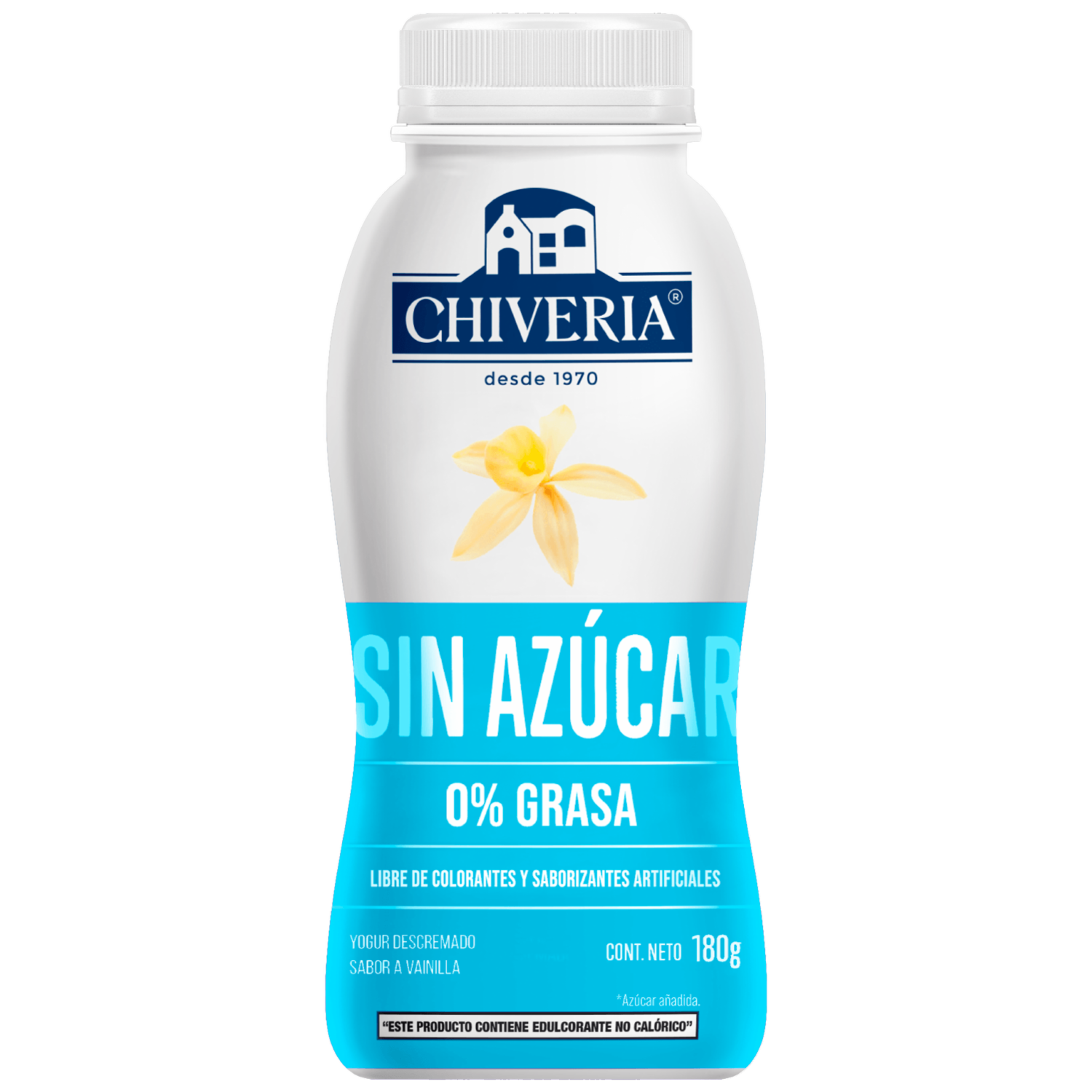 Yogur Descremado Sabor A Vainilla 0% Grasa CHIVERIA 180G