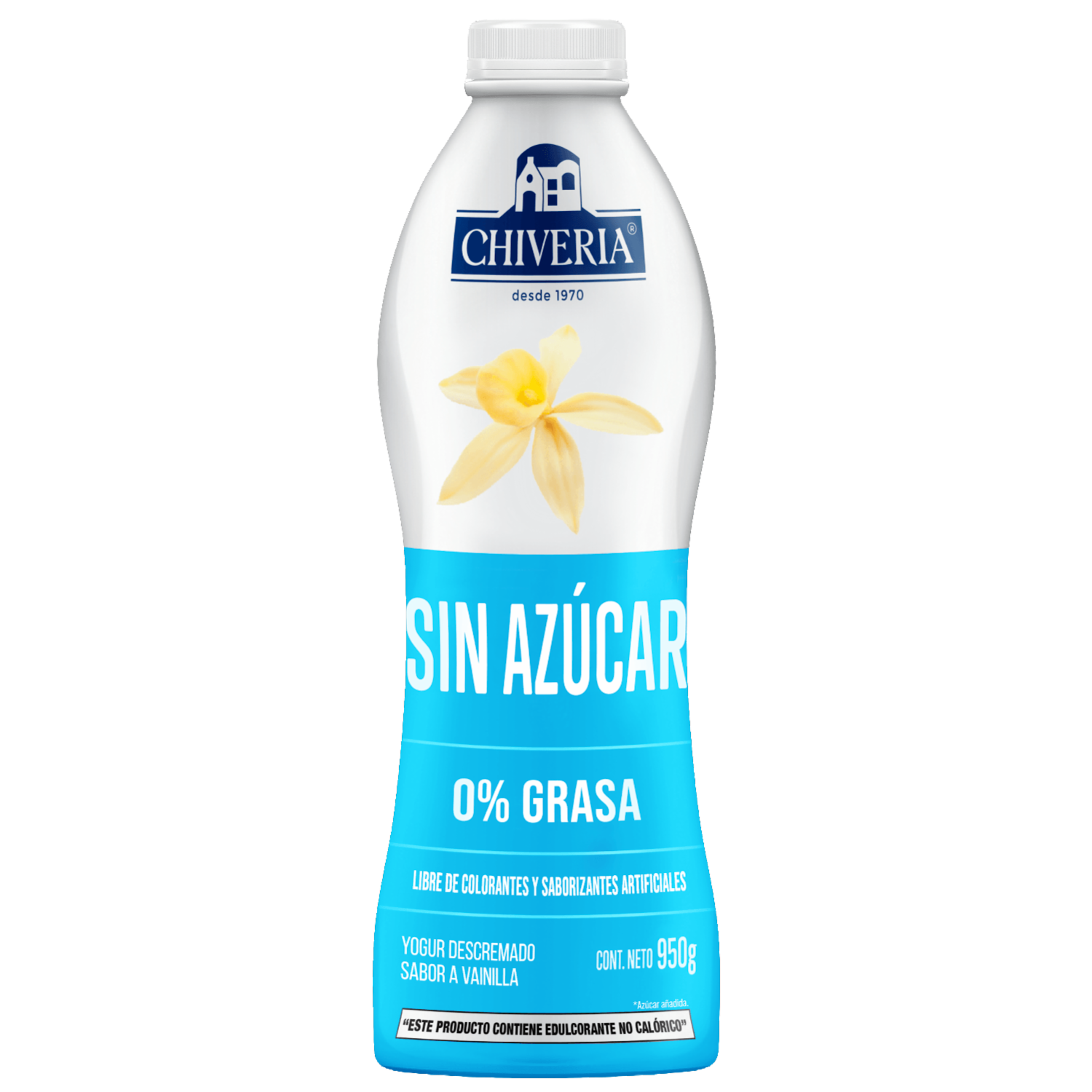Yogur Descremado Sabor A Vainilla 0% Grasa CHIVERIA 950 G