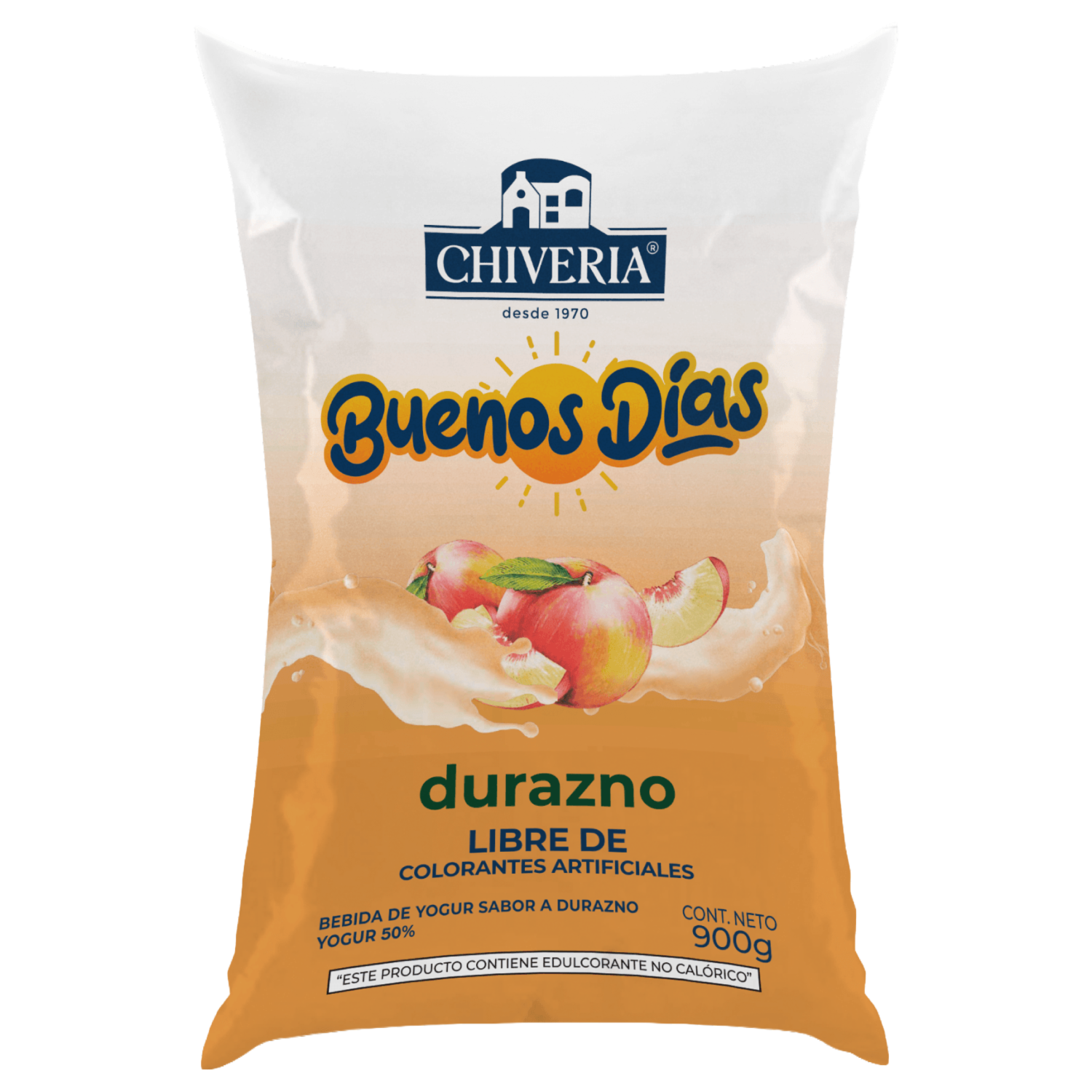 Bebida De Yogur Sabor A Durazno CHIVERIA Funda 900 G
