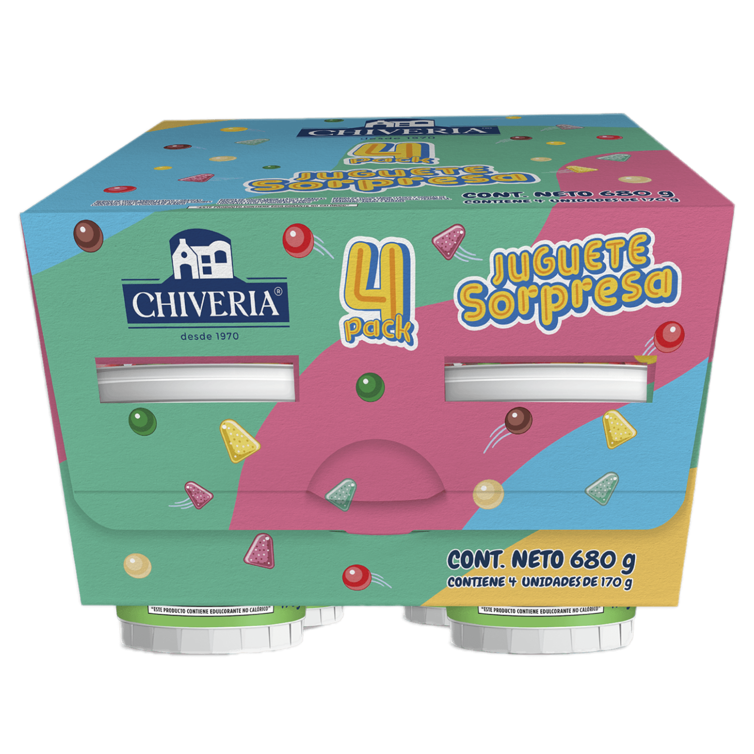 Yogur Cuchareable Surtido Juguete Sorpresa CHIVERIA 4 X 170 G
