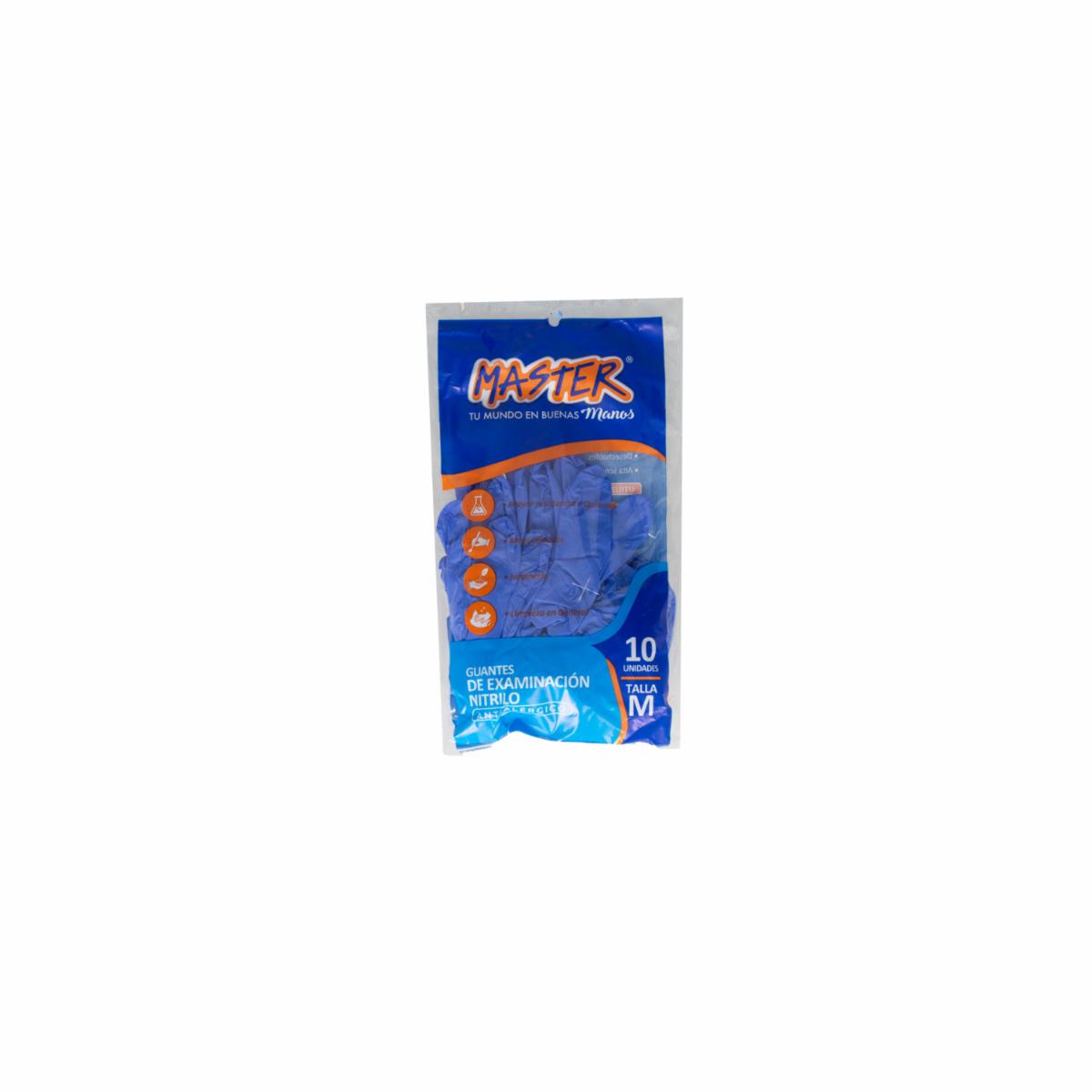 Guantes De Examinación De Nitrilo MASTER 10 Unidades
