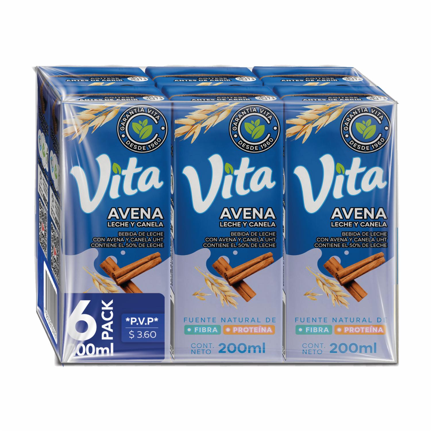 Bebida De Avena Con Leche Y Canela VITA 6 X 200 ml
