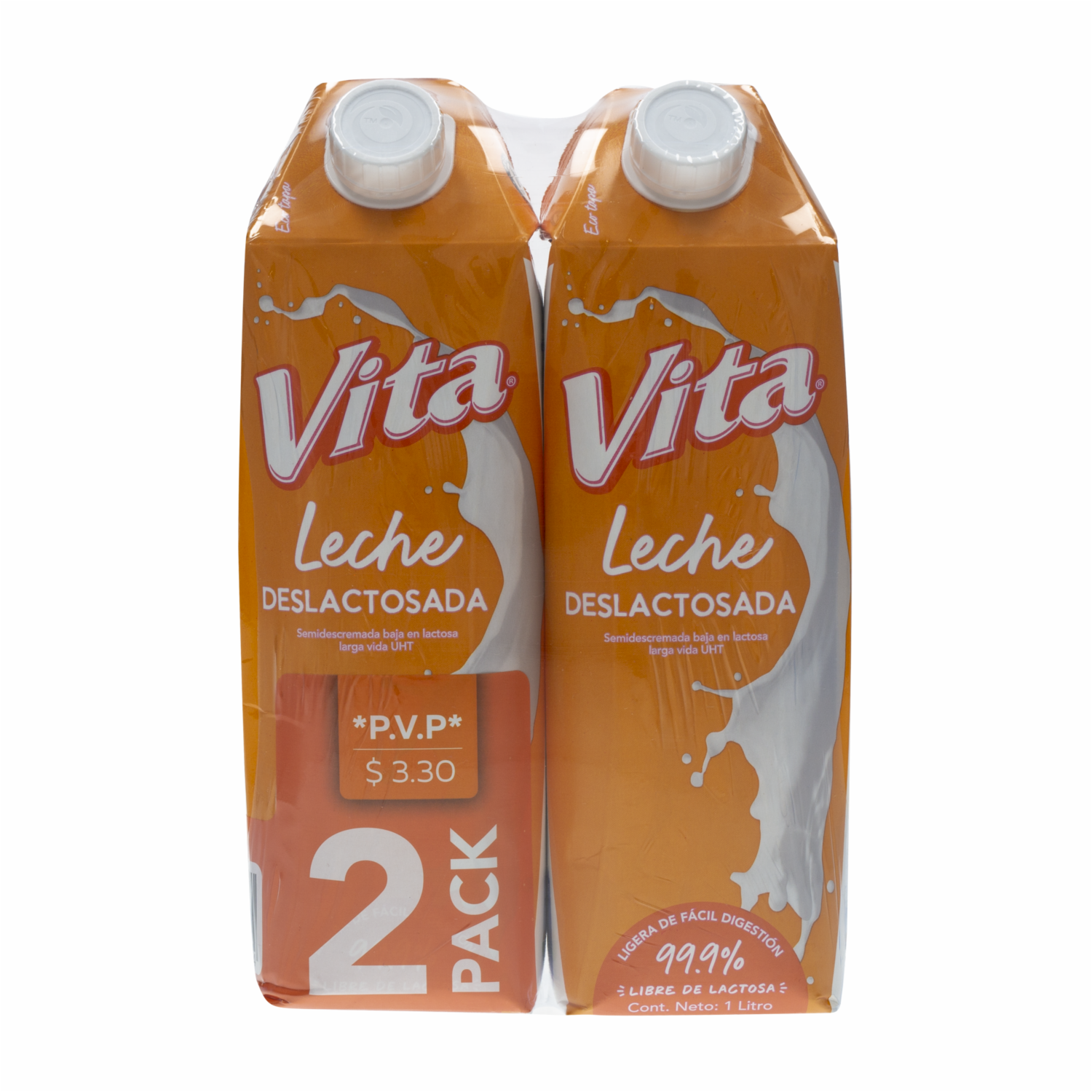 Pack Leche Deslactosada VITA 2 X 1000 Ml
