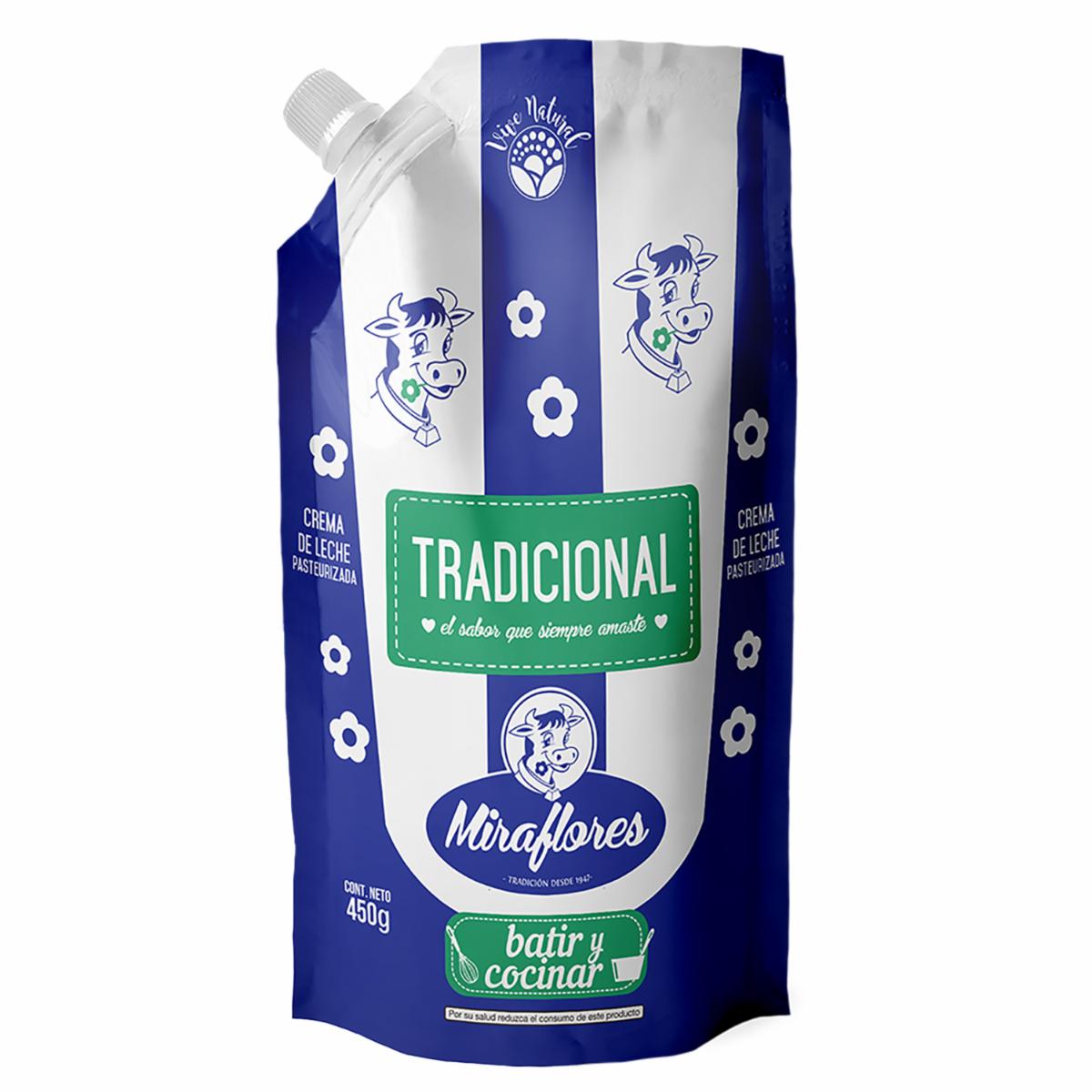 Crema De Leche Tradicional MIRAFLORES Doypack 450 G