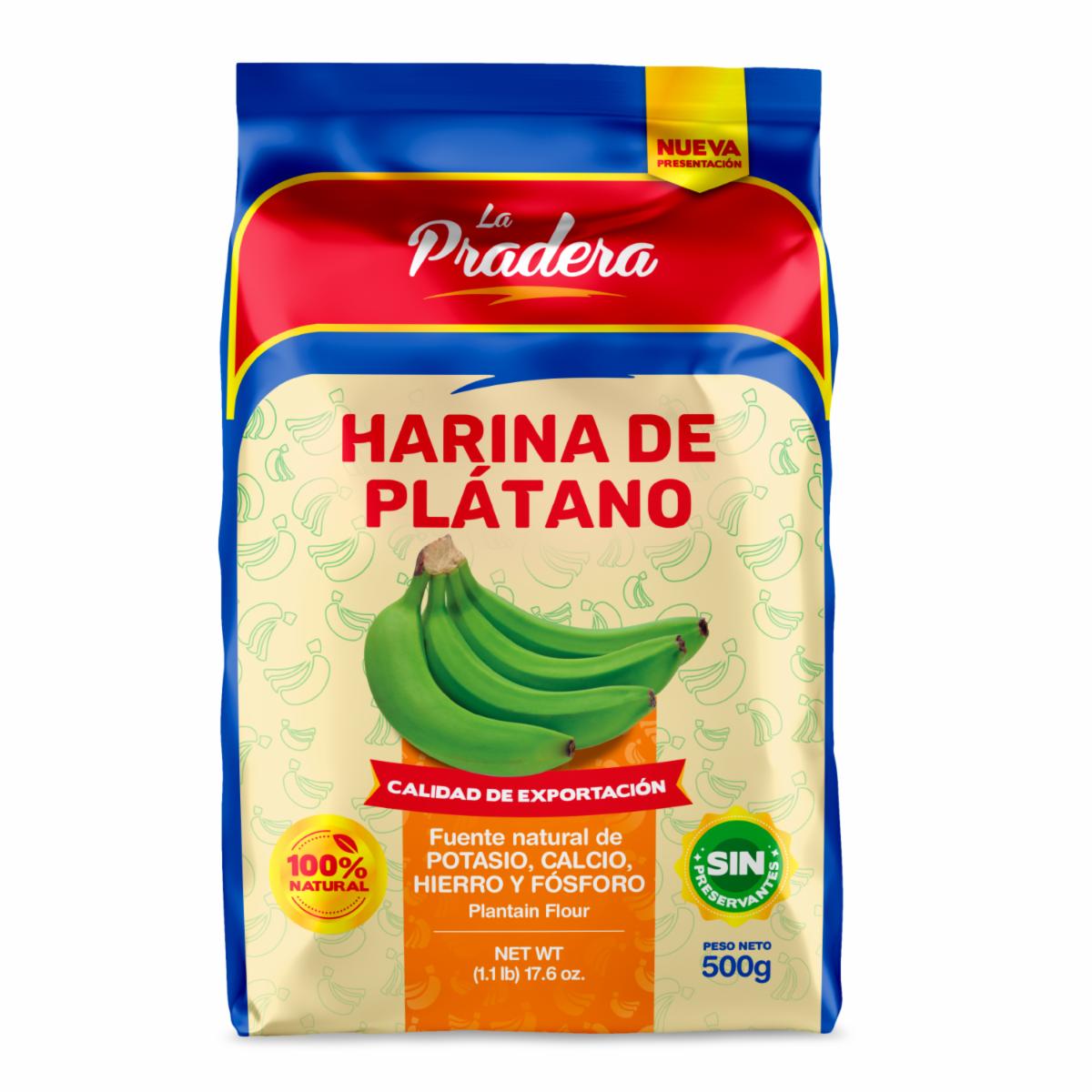 Harina De Plátano Empacado LA PRADERA 500 G